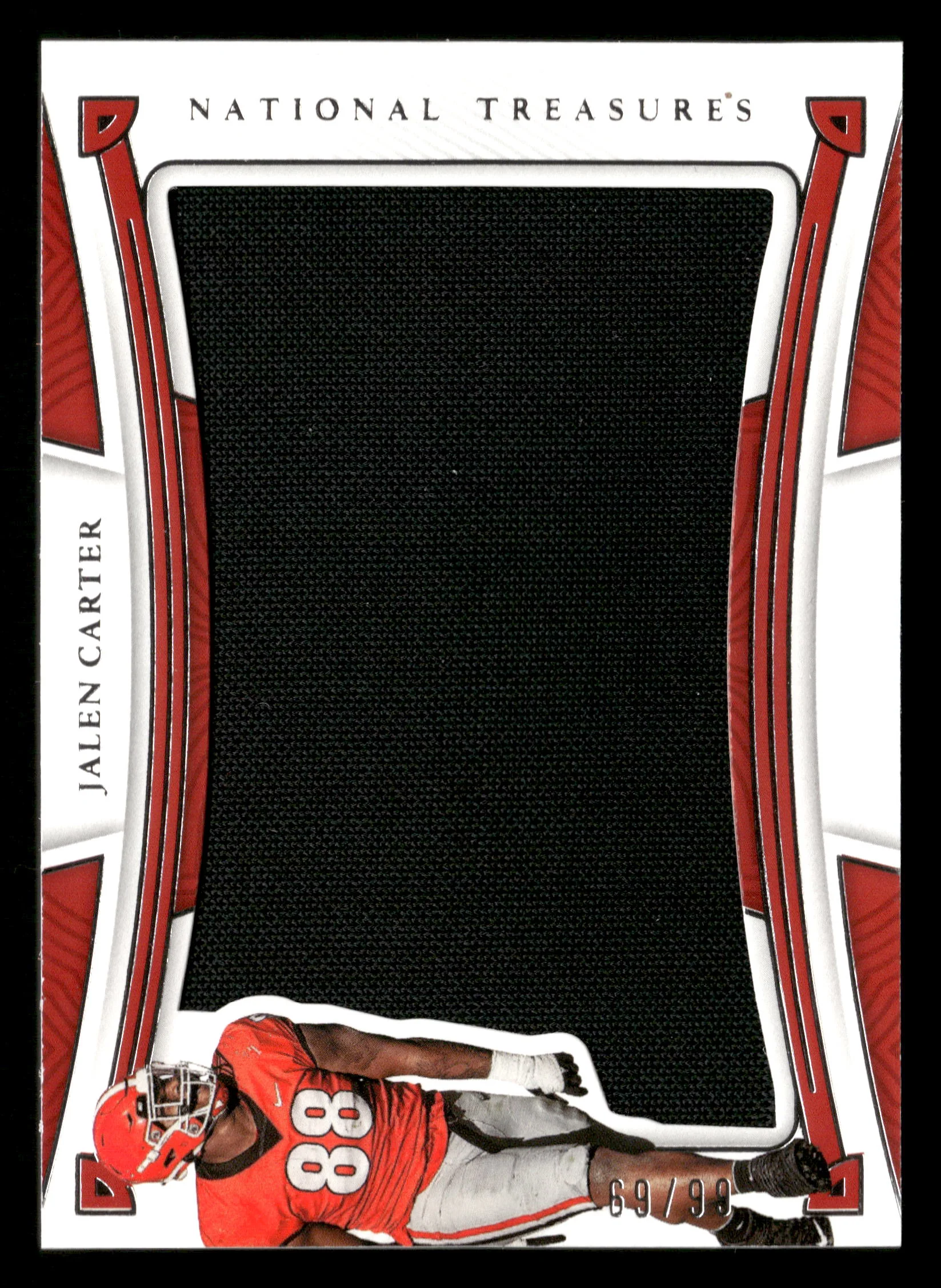 2023 Panini National Treasures Collegiate #SL-JAC Jalen Carter Silhouettes #/99