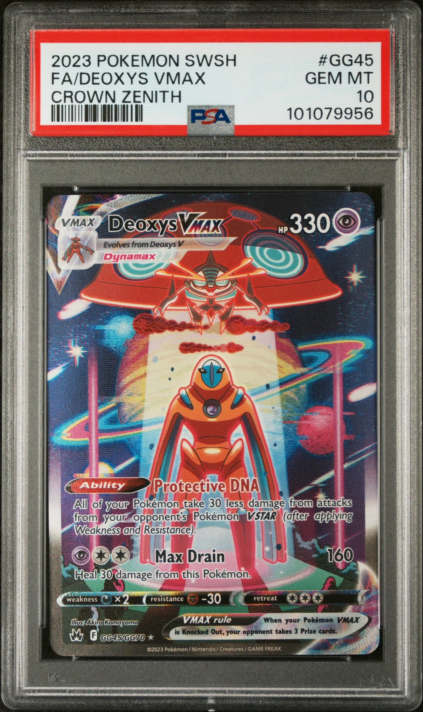 2023 Pokemon Crown Zenith #GG45 Fa/Deoxys Vmax PSA 10