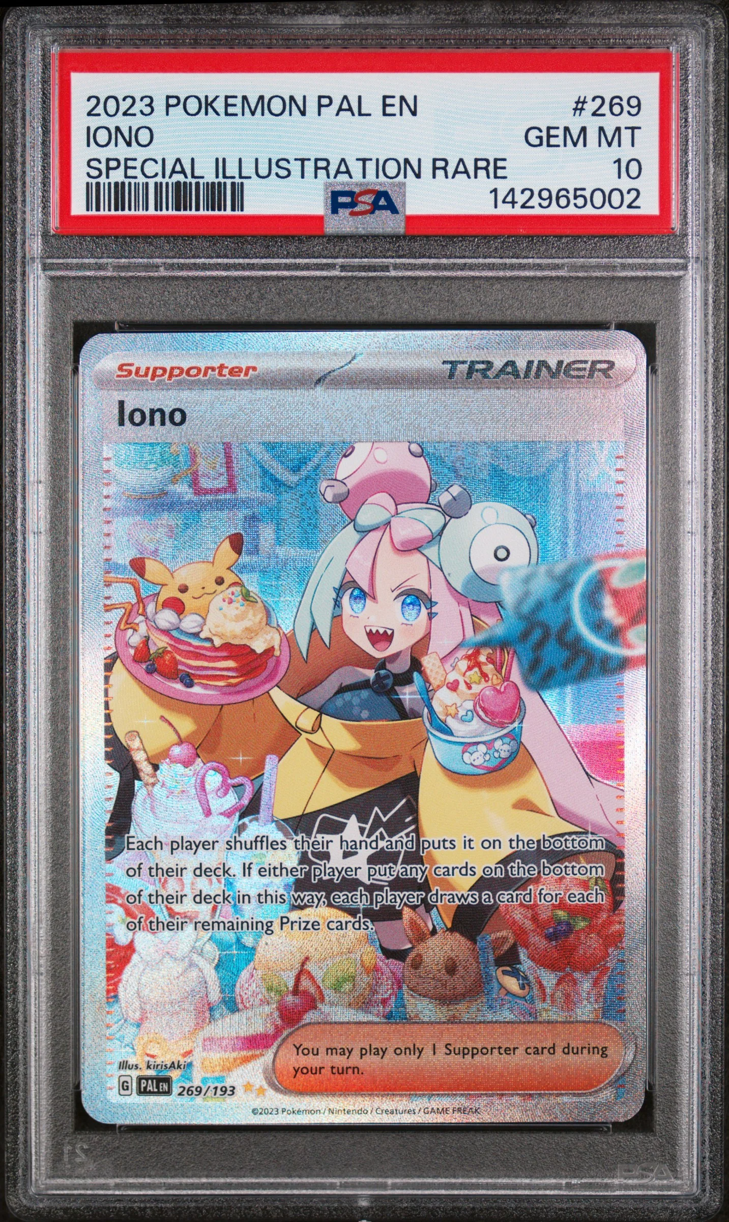 2023 Pokemon -Paldea Evolved #269/193 Iono Special Illustration Rare PSA 10