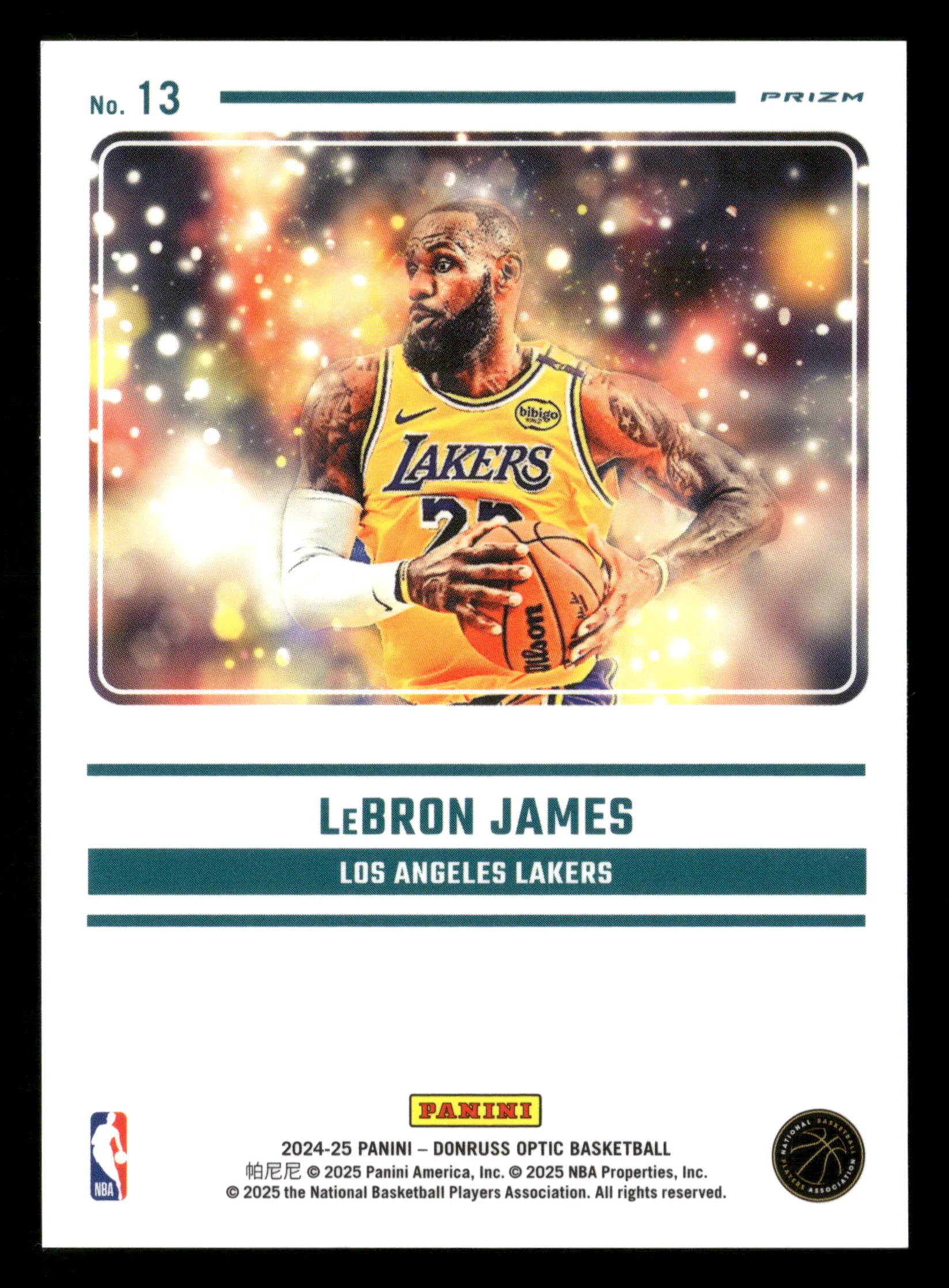 2024-25 Donruss Optic #13 LeBron James Mythical SSP - Image 2