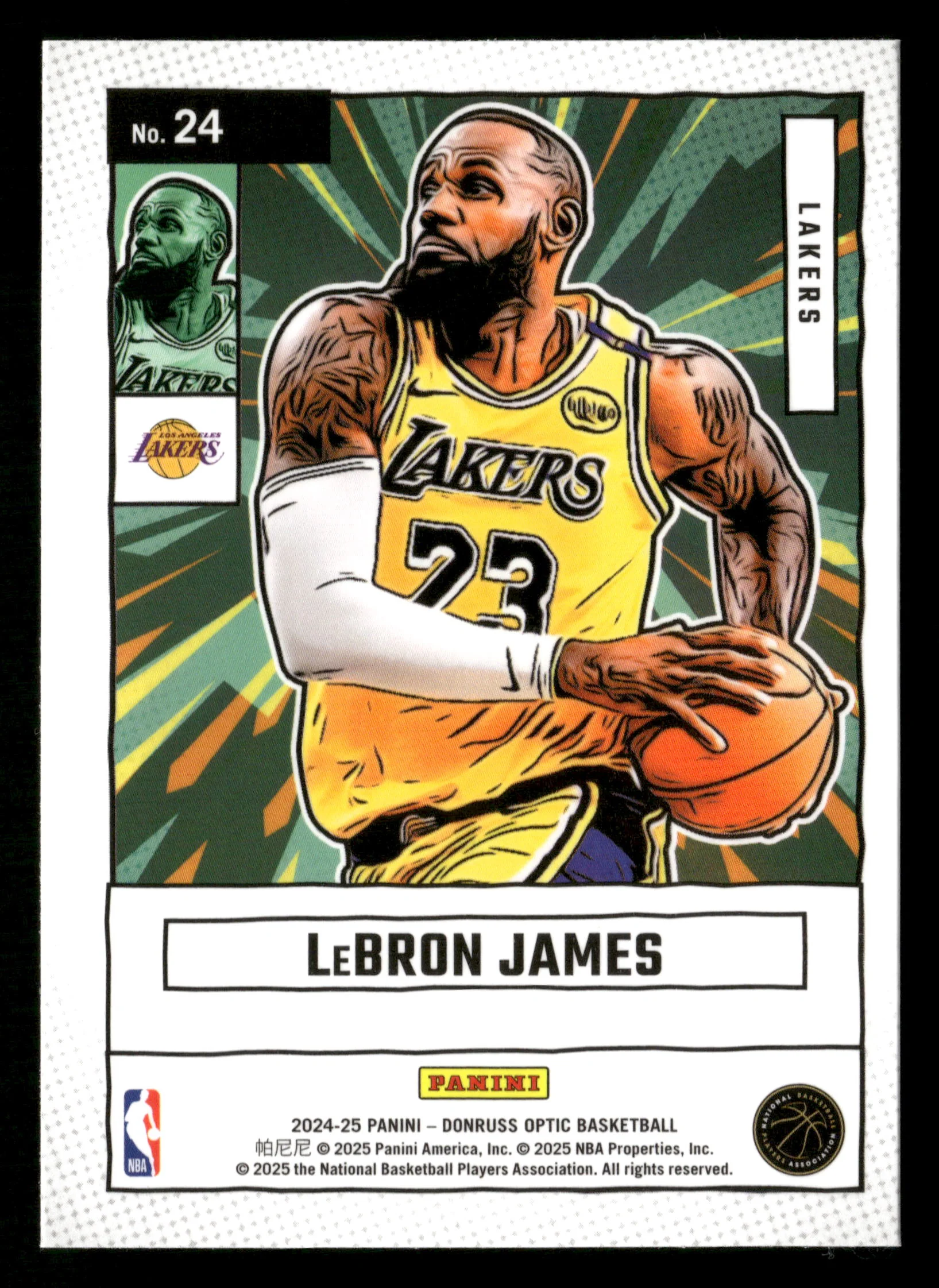 2024-25 Donruss Optic #24 LeBron James Net Marvels Holo - Image 2