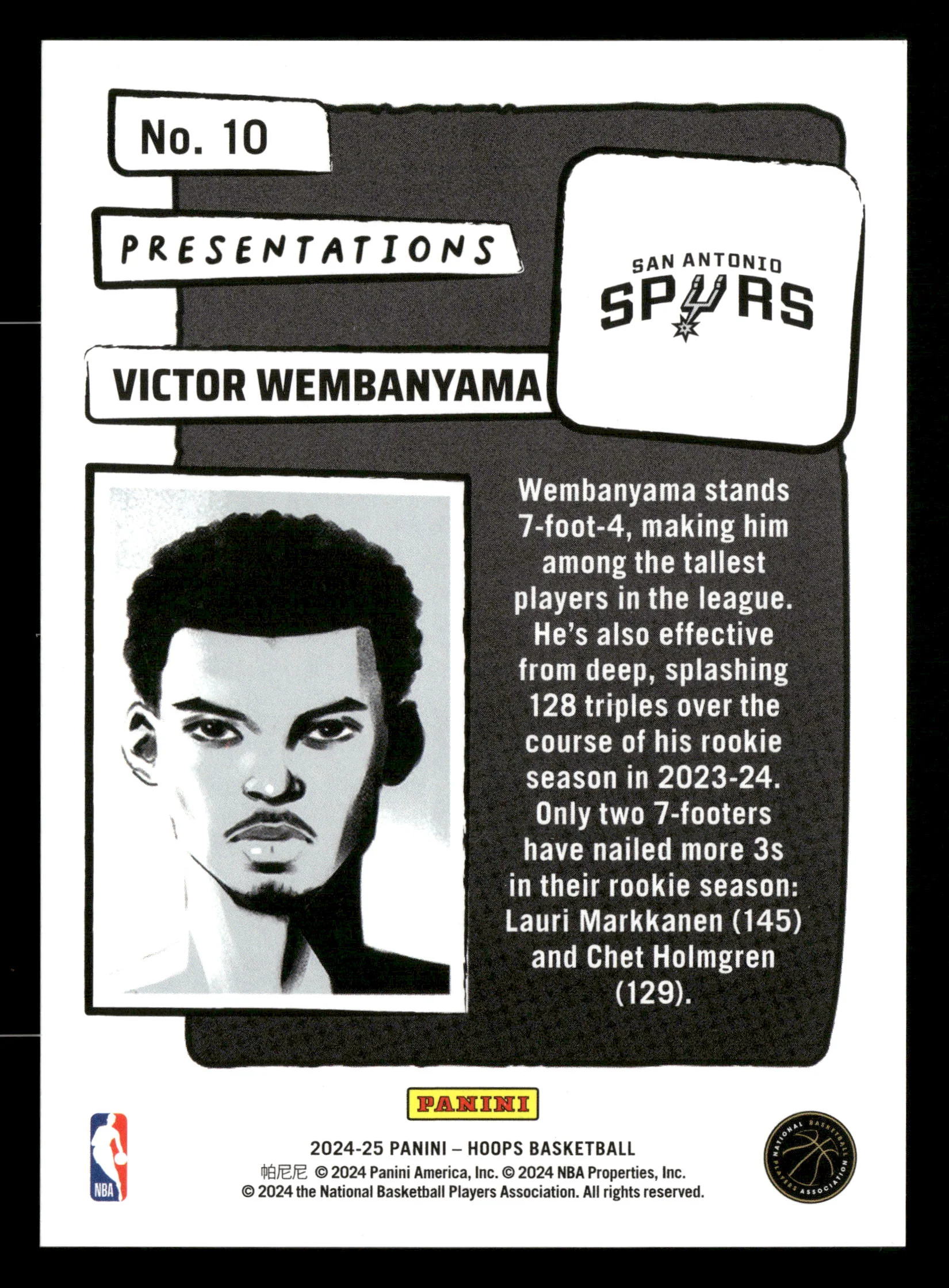 2024-25 Hoops #10 Victor Wembanyama Presentations - Image 2