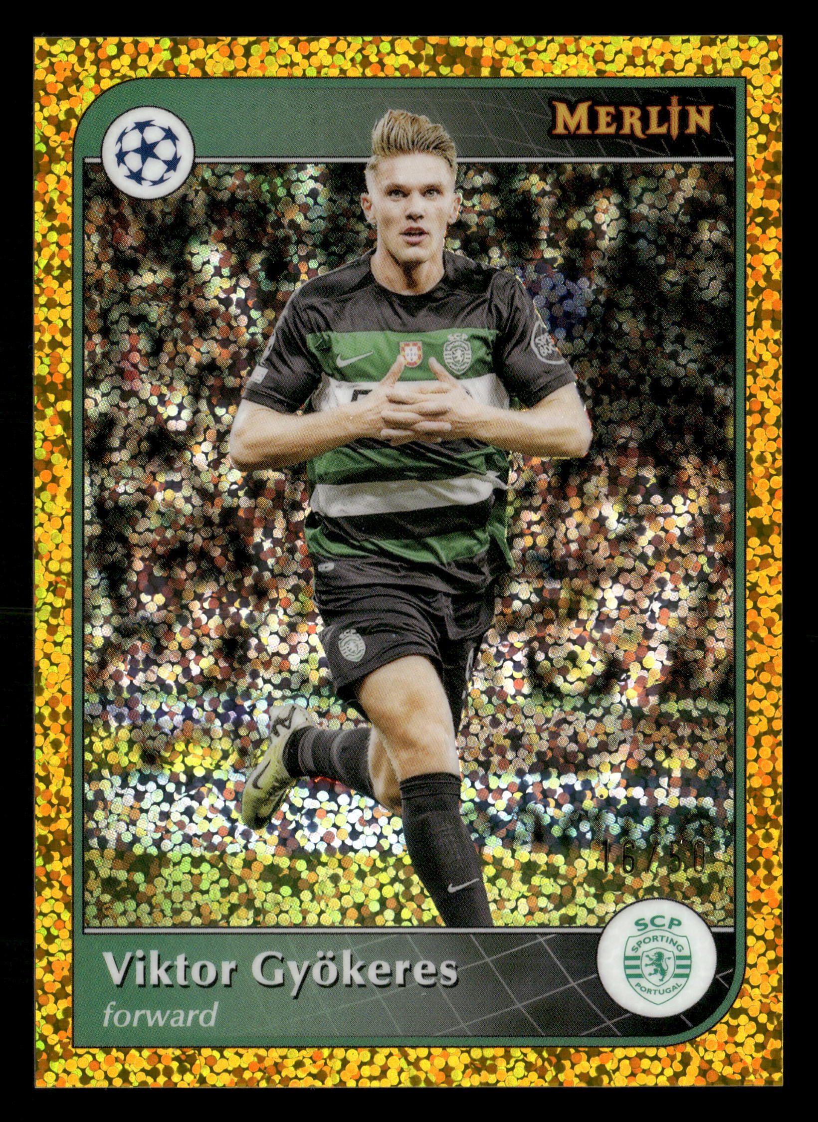 2024-25 Merlin UEFA Club Competitions #178 Viktor Gyökeres Gold #/50