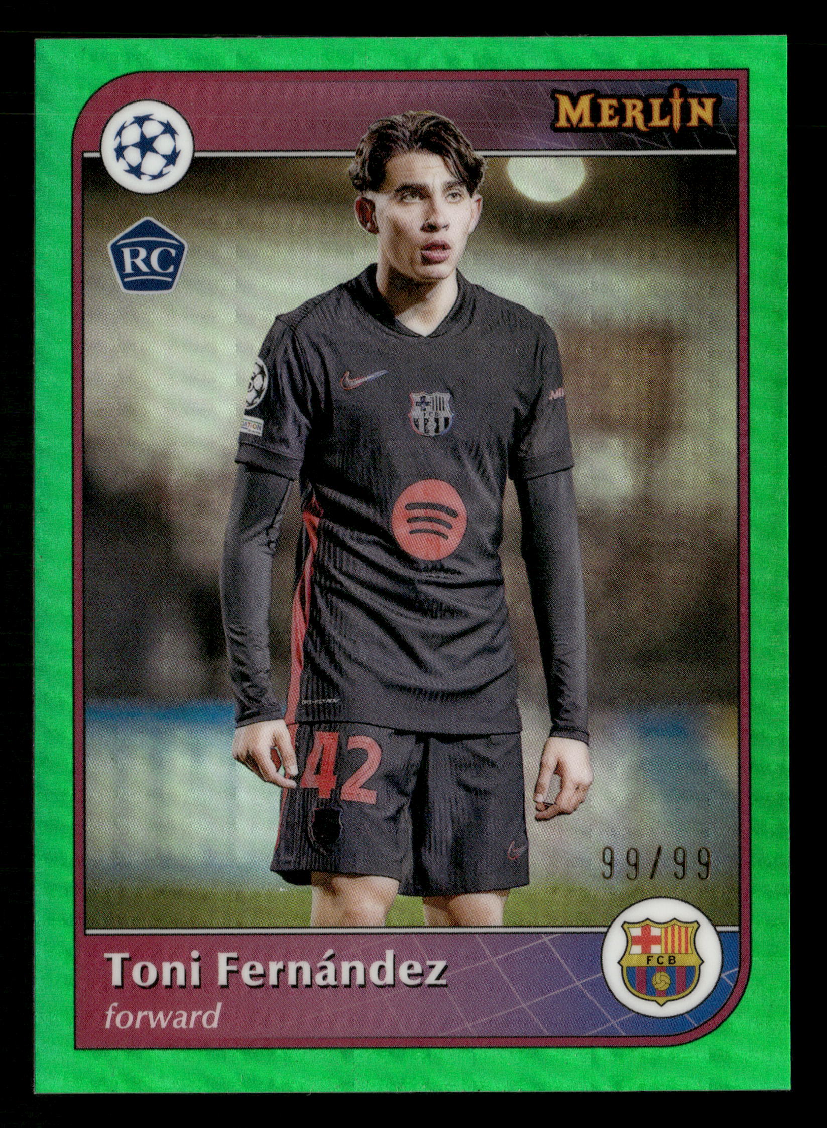 2024-25 Merlin UEFA Club Competitions #35 Toni Fernández Green Variation #/99
