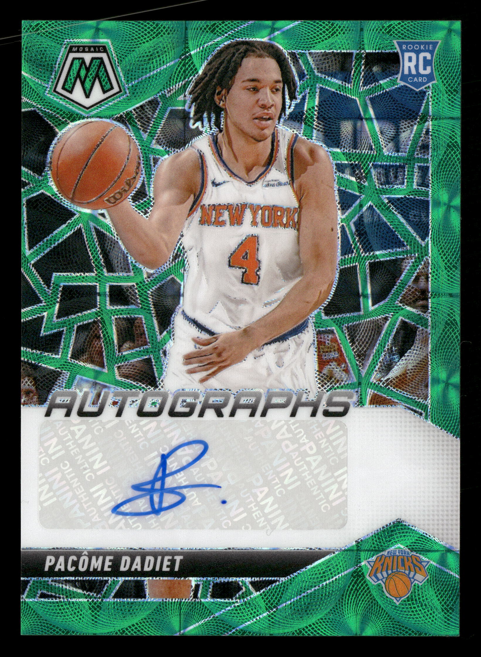 2024-25 Mosaic #RAM-DAD Pacome Dadiet Rookie Autograph Green #/5
