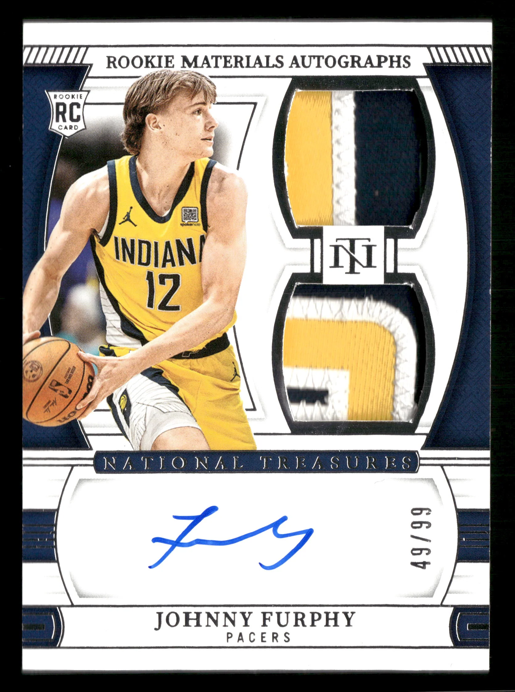 2024-25 National Treasures Johnny Furphy Rookie Materials Auto Dual Patch #/99