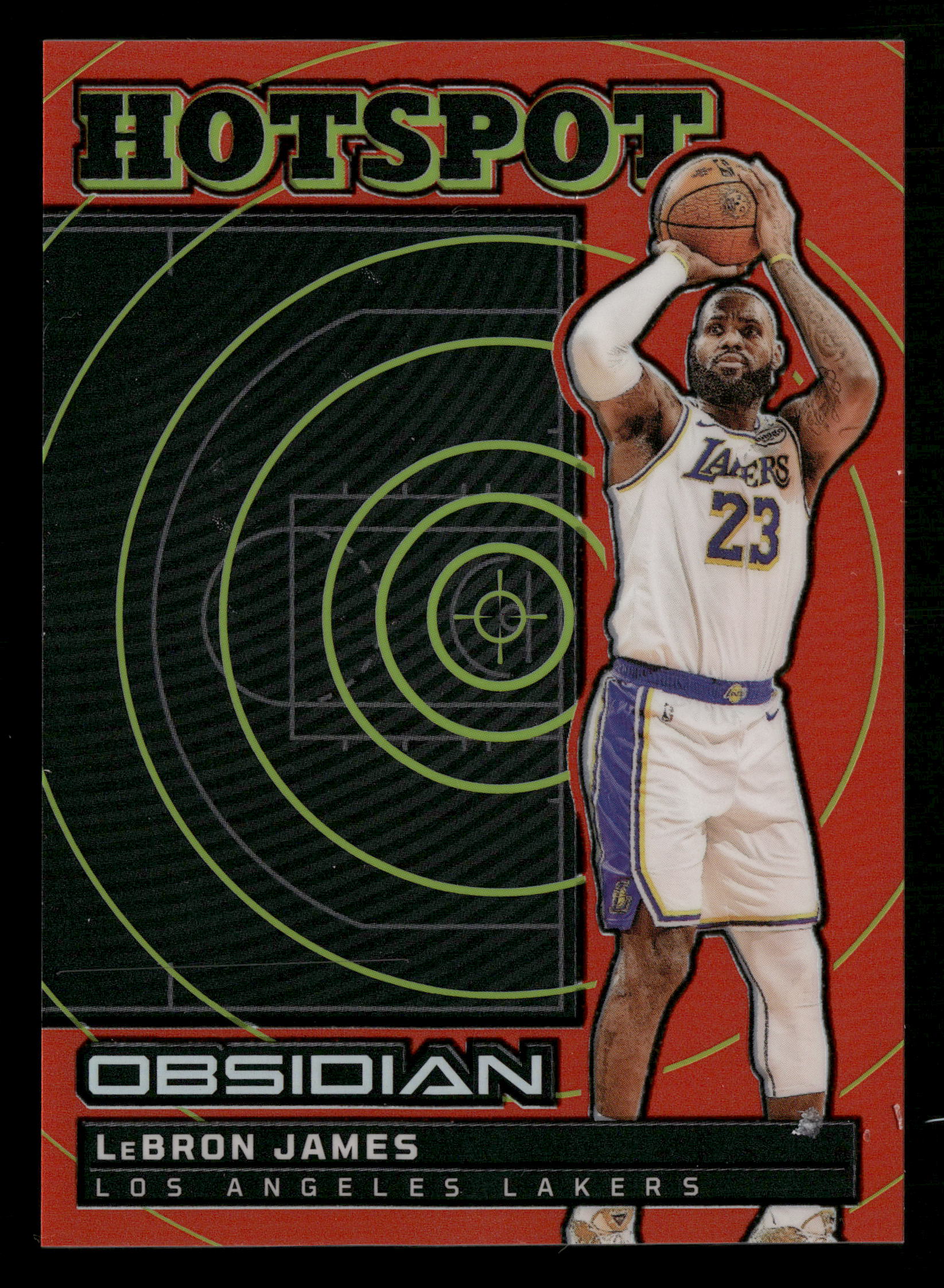 2024-25 Obsidian #11 LeBron James Hotspot Electric Etch Orange Flood /99