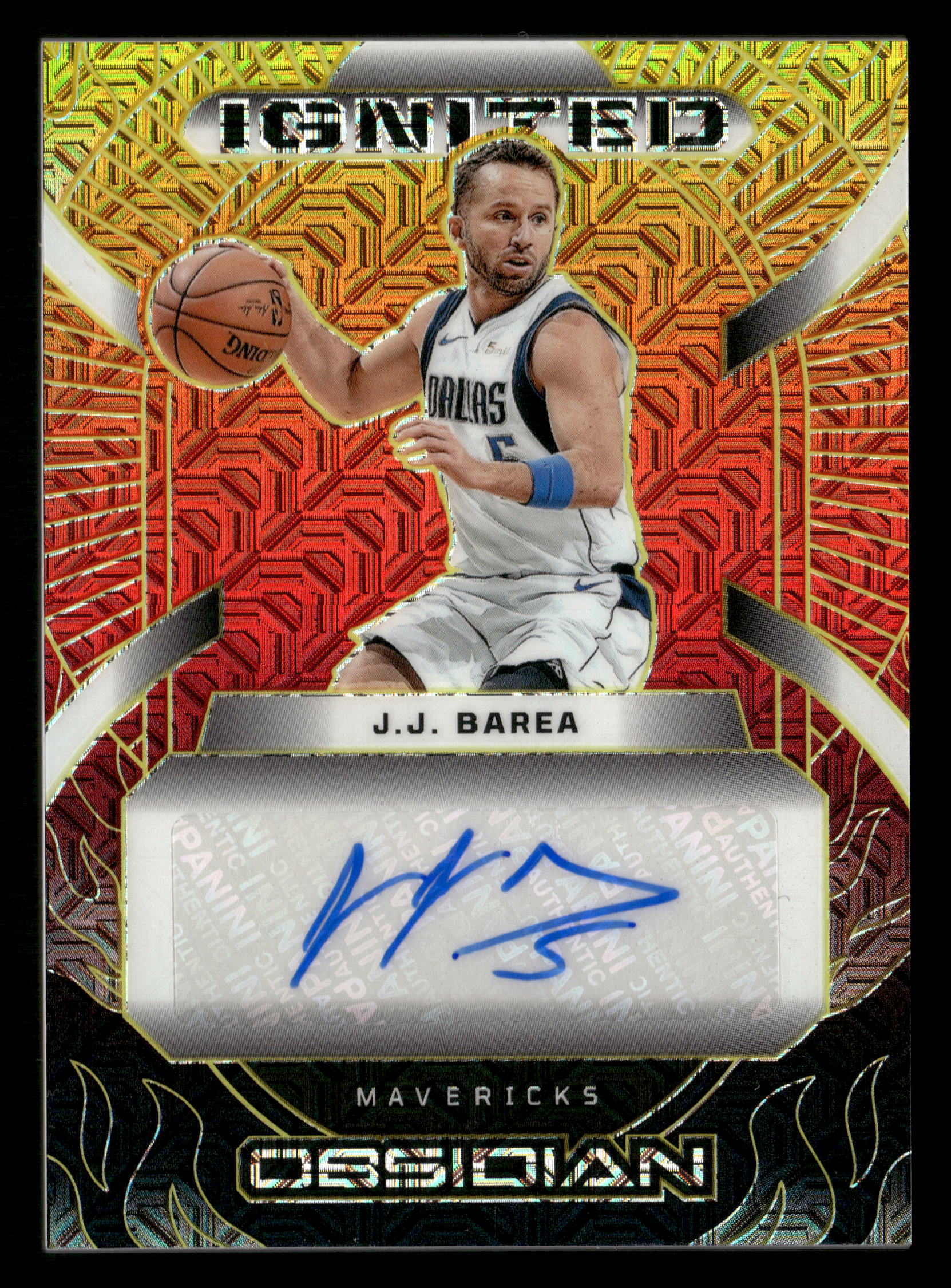2024-25 Obsidian J.J. Barea Ignited Signatures Electric Etch Molten Mojo #/10