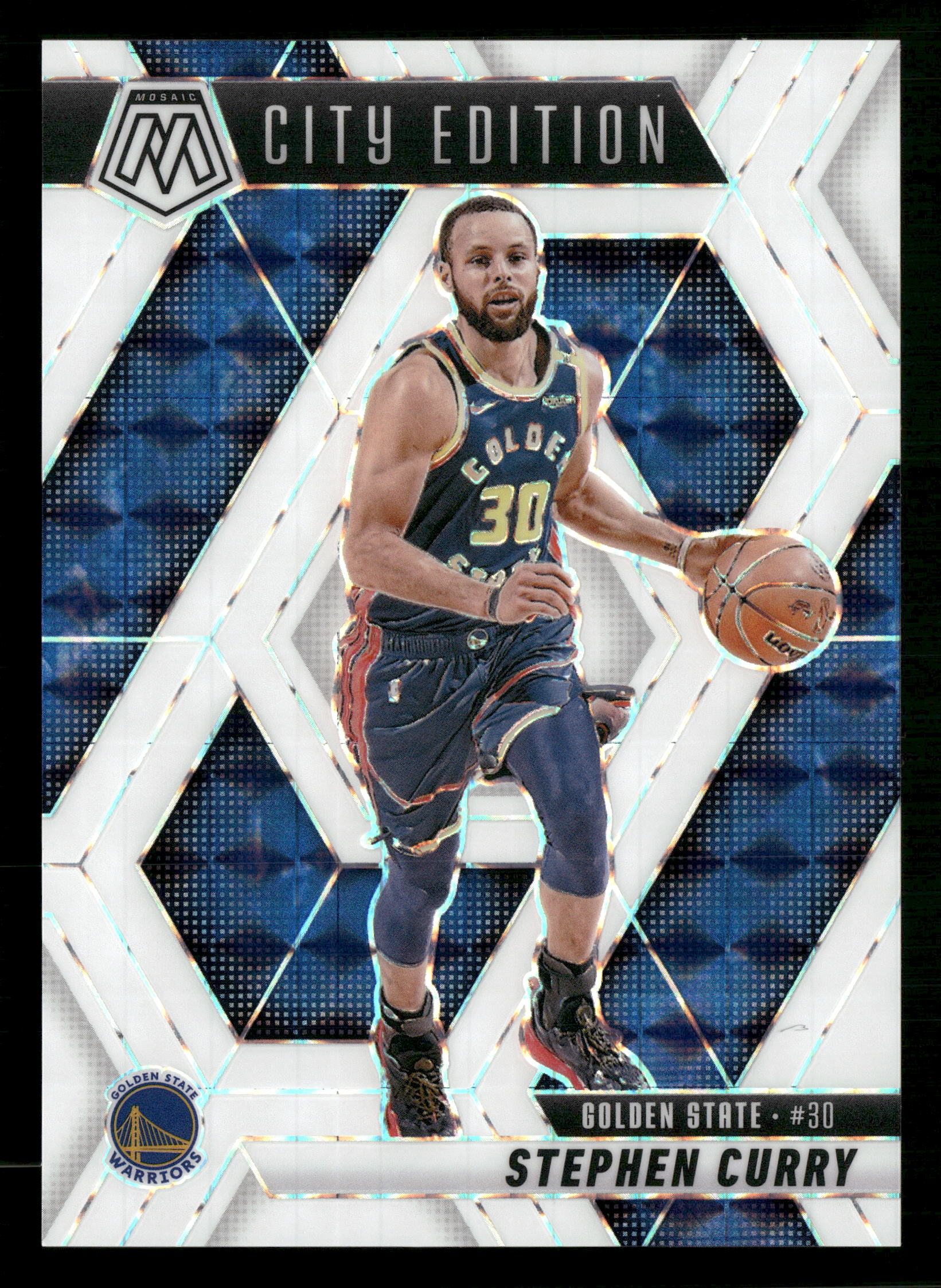 2024-25 Panini Mosaic #272 Stephen Curry White Mosaic #/25