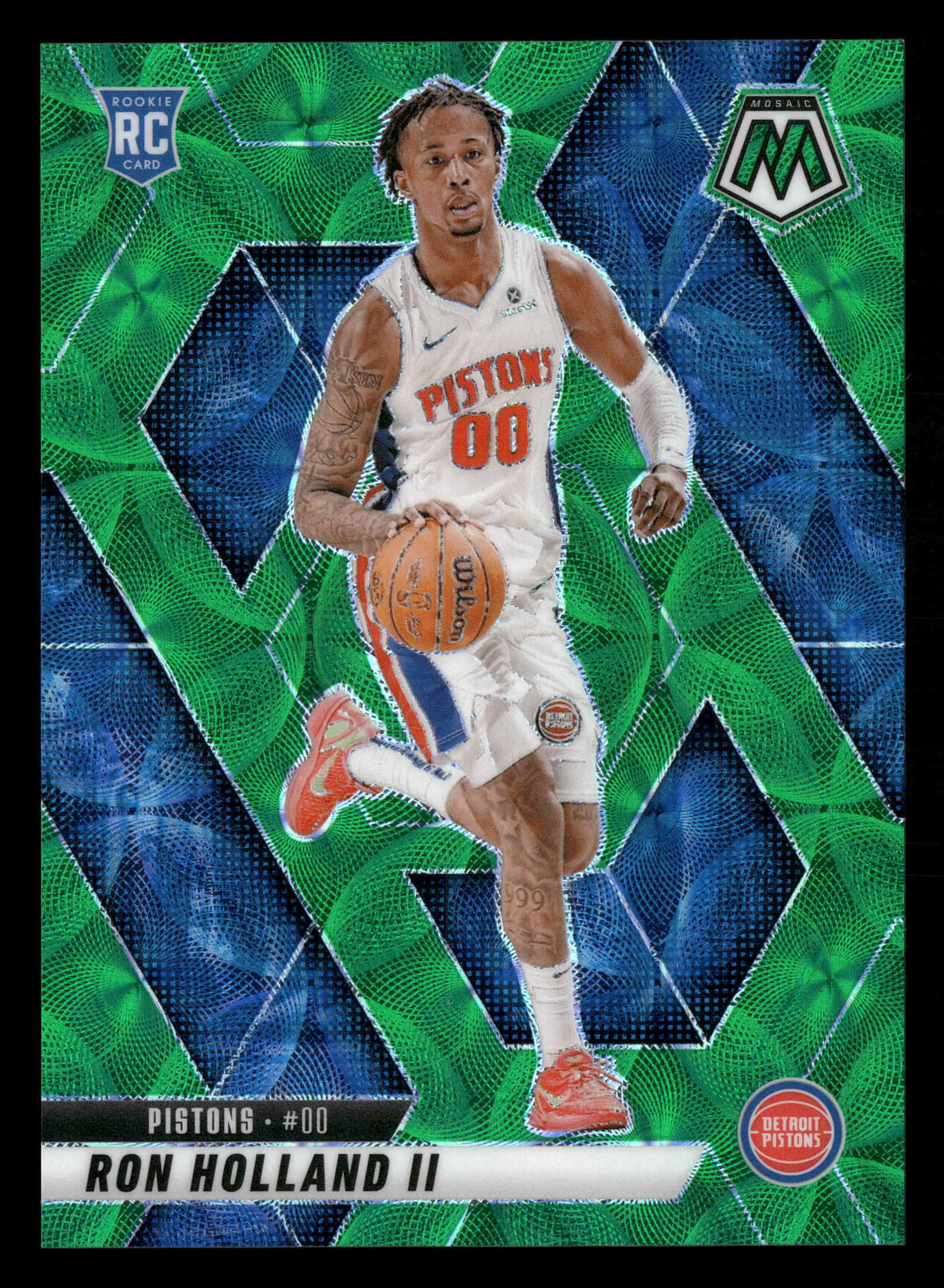 2024-25 Panini Mosaic Basketball No.219 Ron Holland II International Green 15 /15