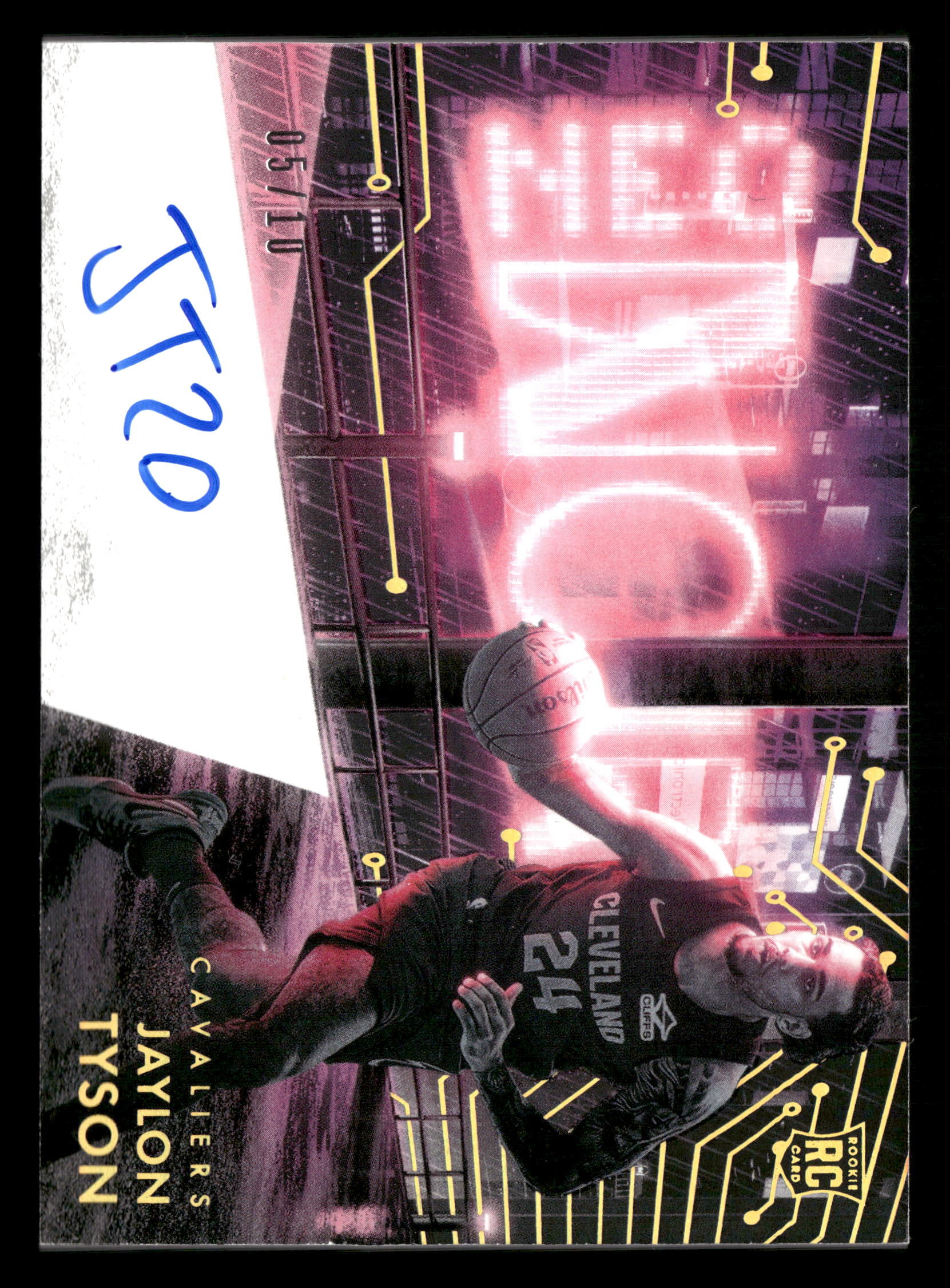 2024-25 Panini Noir 10 Years Neo Jaylon Tyson RC Auto #/10