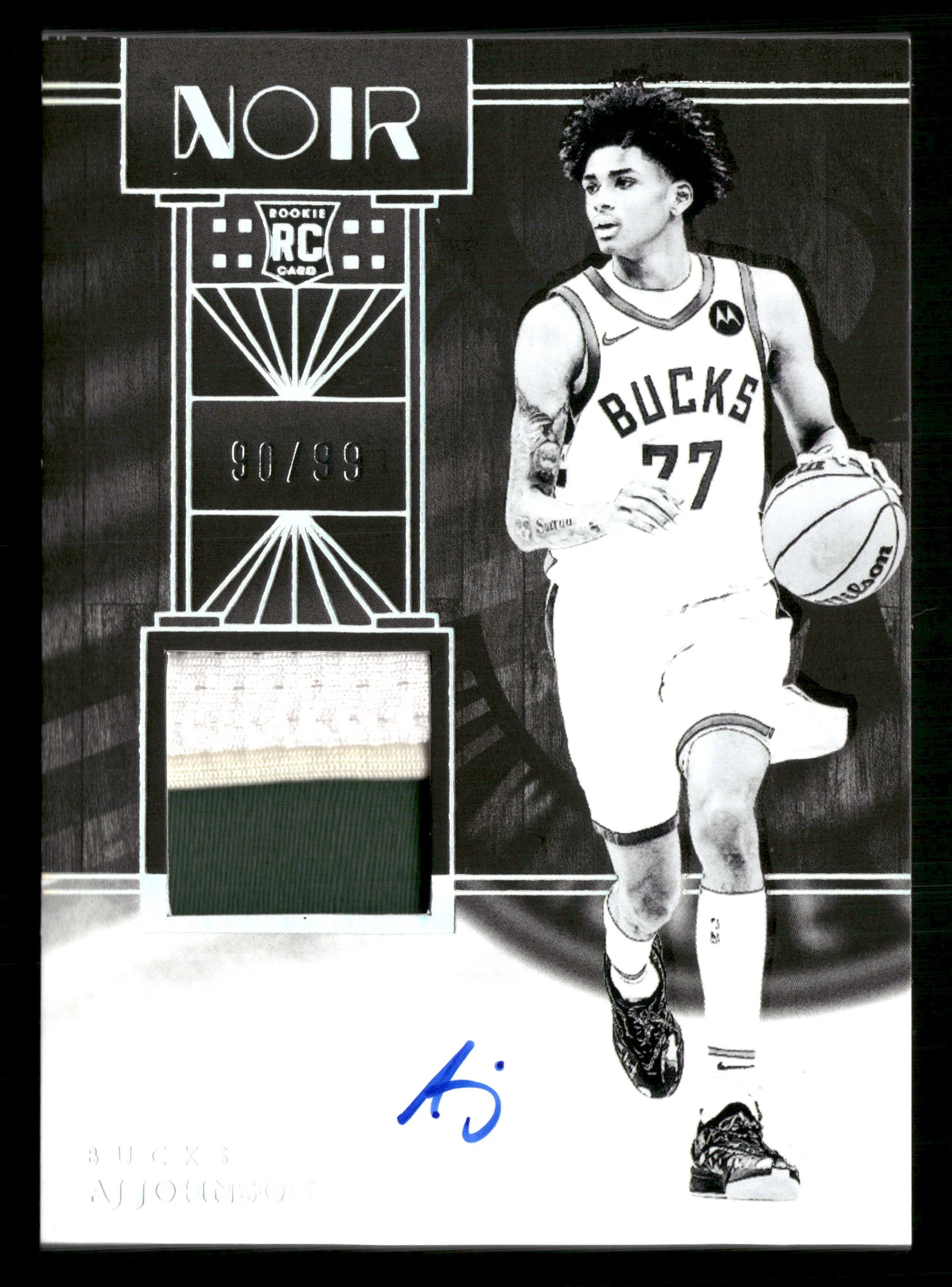 2024-25 Panini Noir #302 AJ Johnson #/99