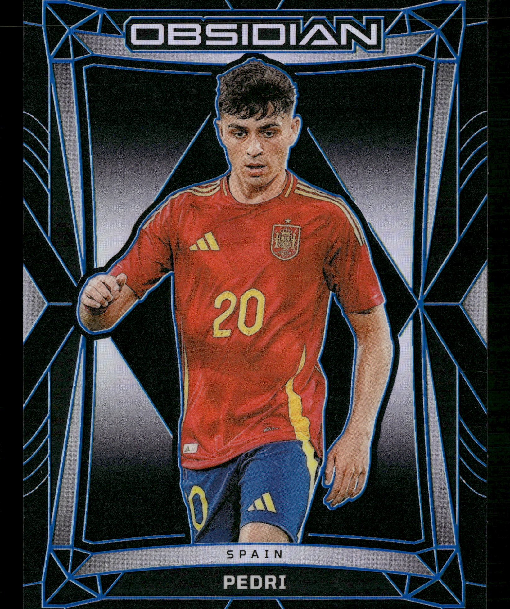 2024-25 Panini Obsidian #46 Pedri Electric Etch Blue #/20