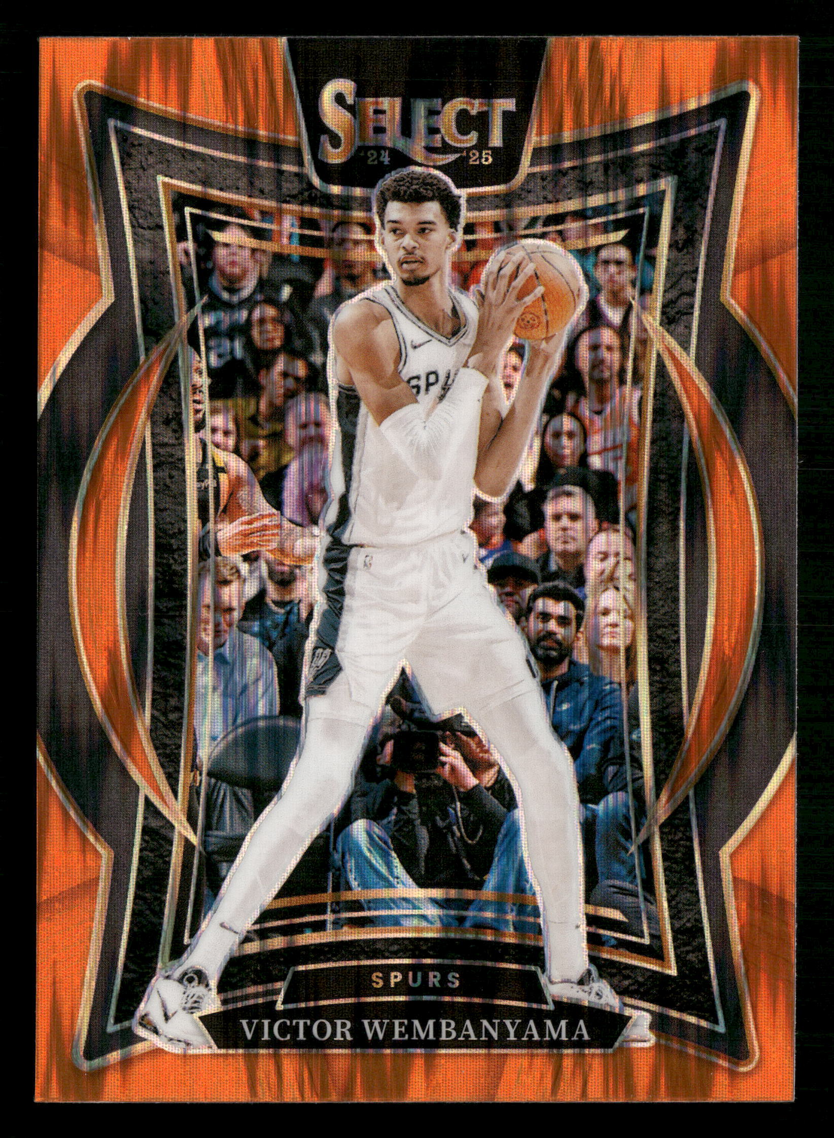 2024-25 Panini Select #9 Victor Wembanyama Orange Flash Prizm