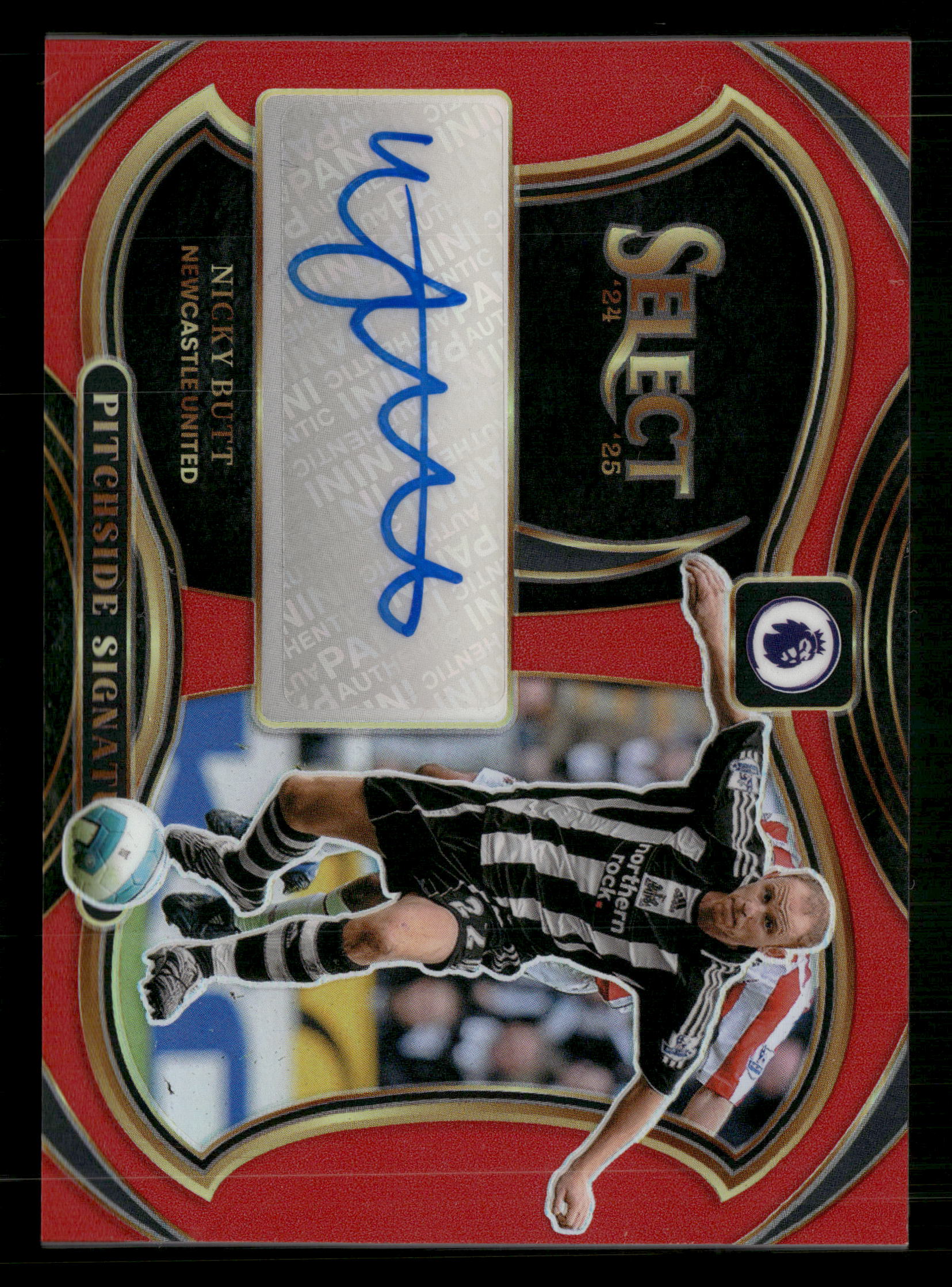 2024-25 Panini Select Premier League #PS-NB Nicky Butt Pitchside Signatures Red