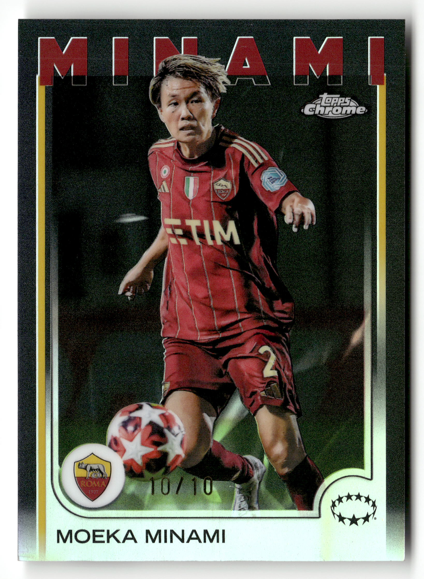 2024-25 Topps Chrome UEFA Women's #54 Moeka Minami Black Refractor #/10