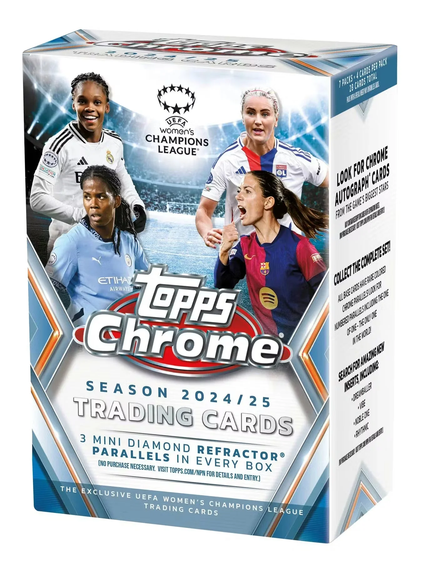 2024-25 Topps Chrome UEFA Women's Champions League Soccer Value Box