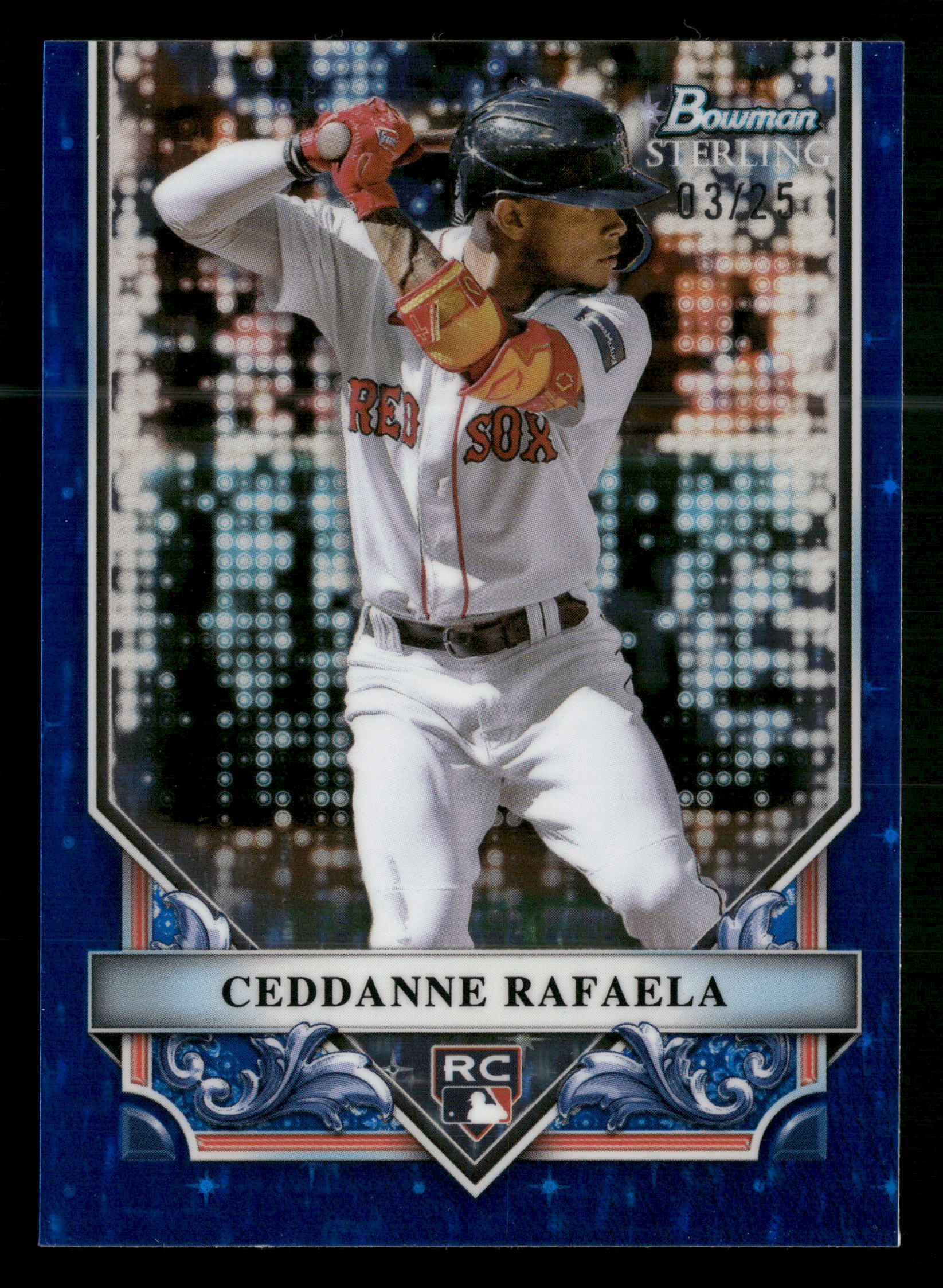 2024 Bowman Sterling #BSR-33 Ceddanne Rafaela Blue Refractor #/25