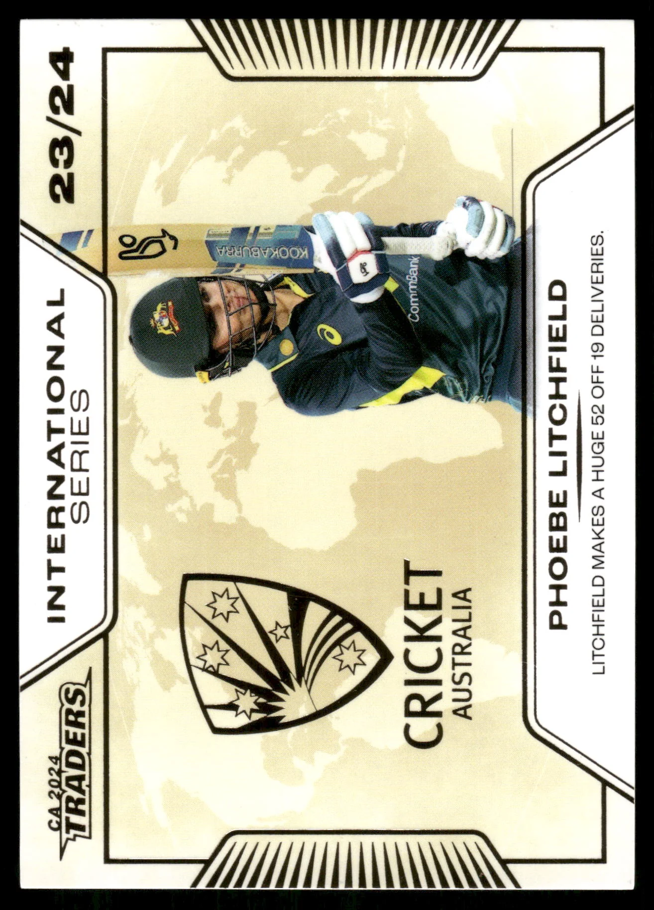 2024 Cricket Traders International Series Phoebe Litchfield /75 - Image 3