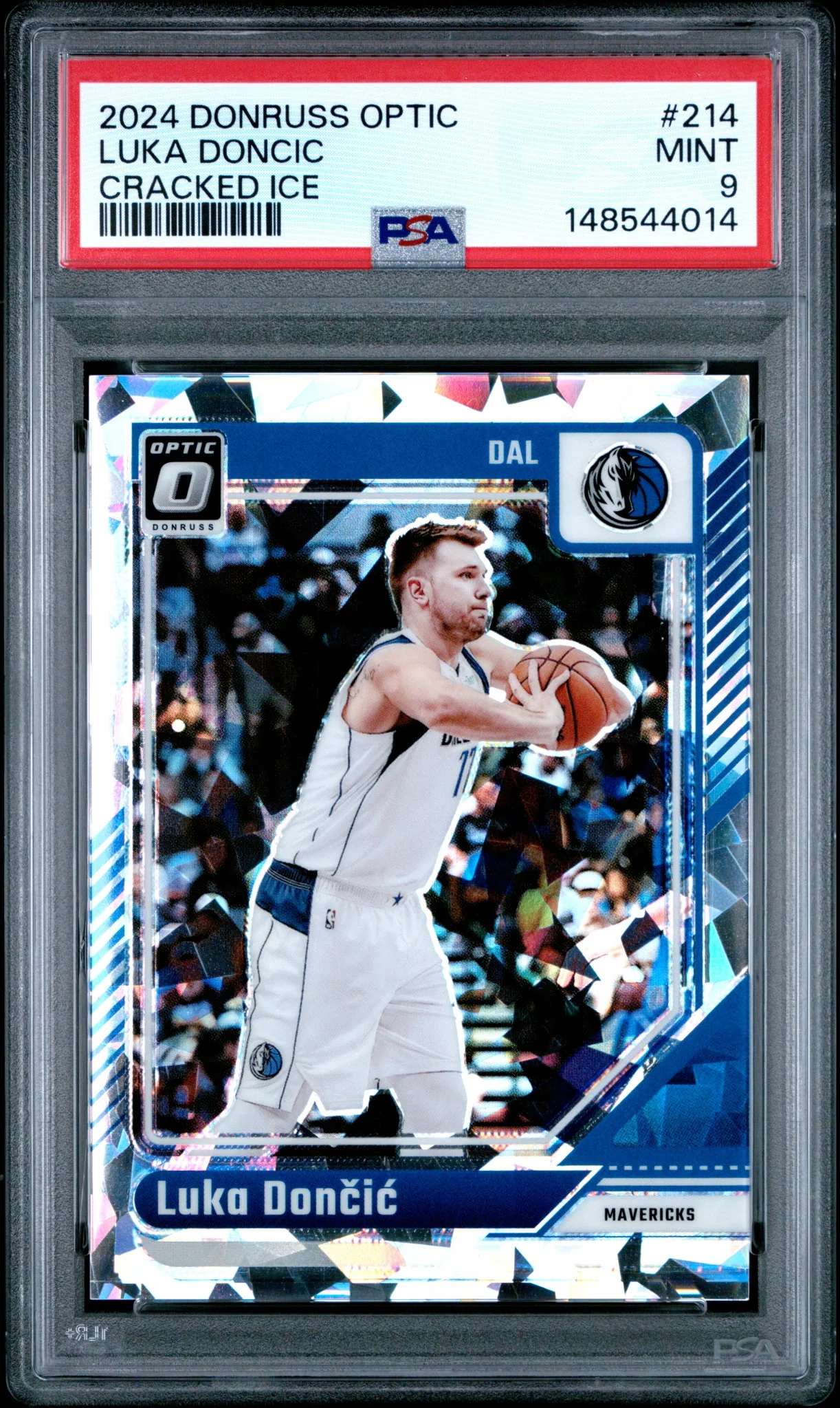 2024 Donruss Optic Basketball #214 Luka Doncic Cracker Ice /25 PSA 9