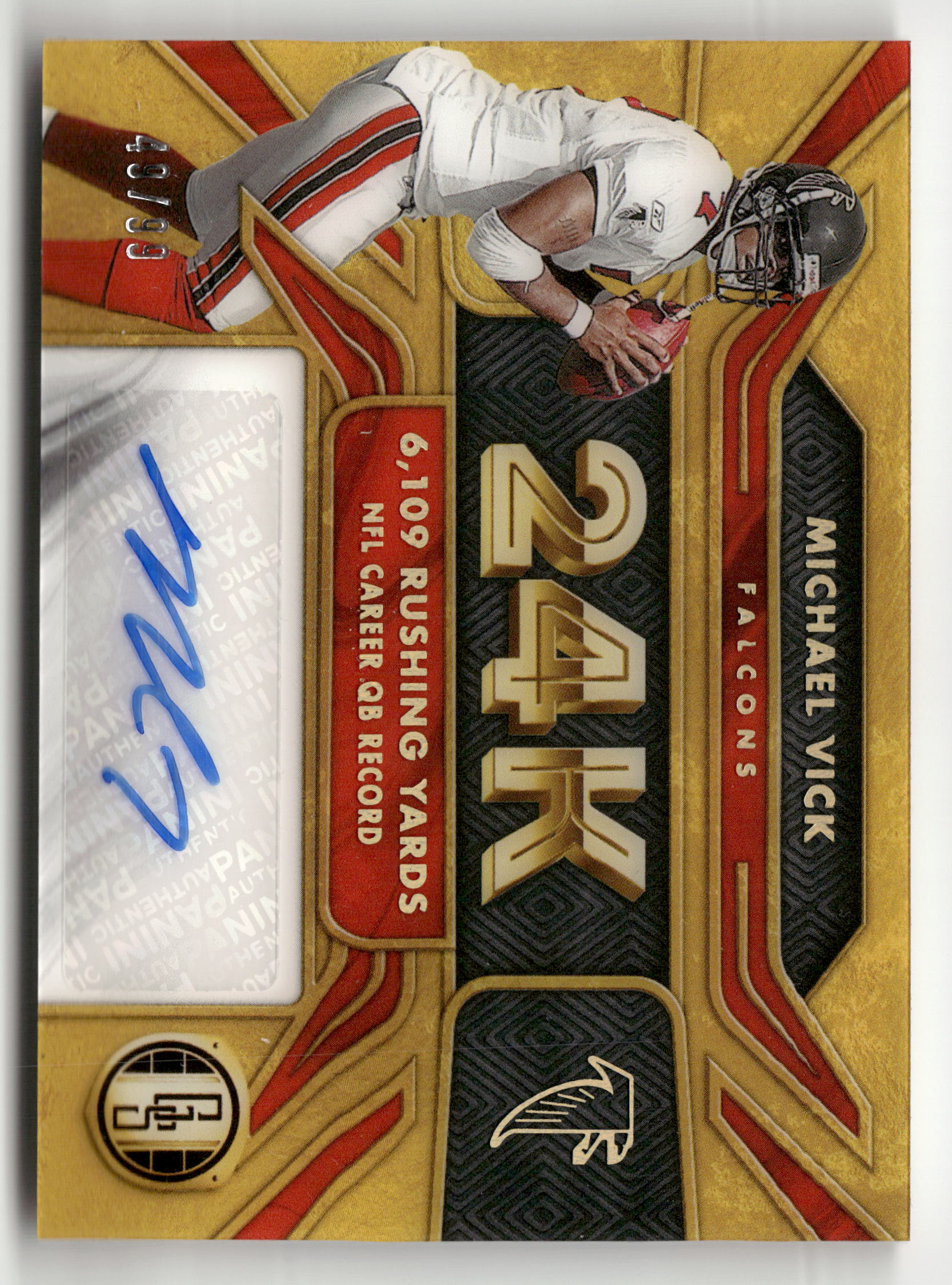 2024 Panini Gold Standard #24K-MV Michael Vick 24K Autographs #/99