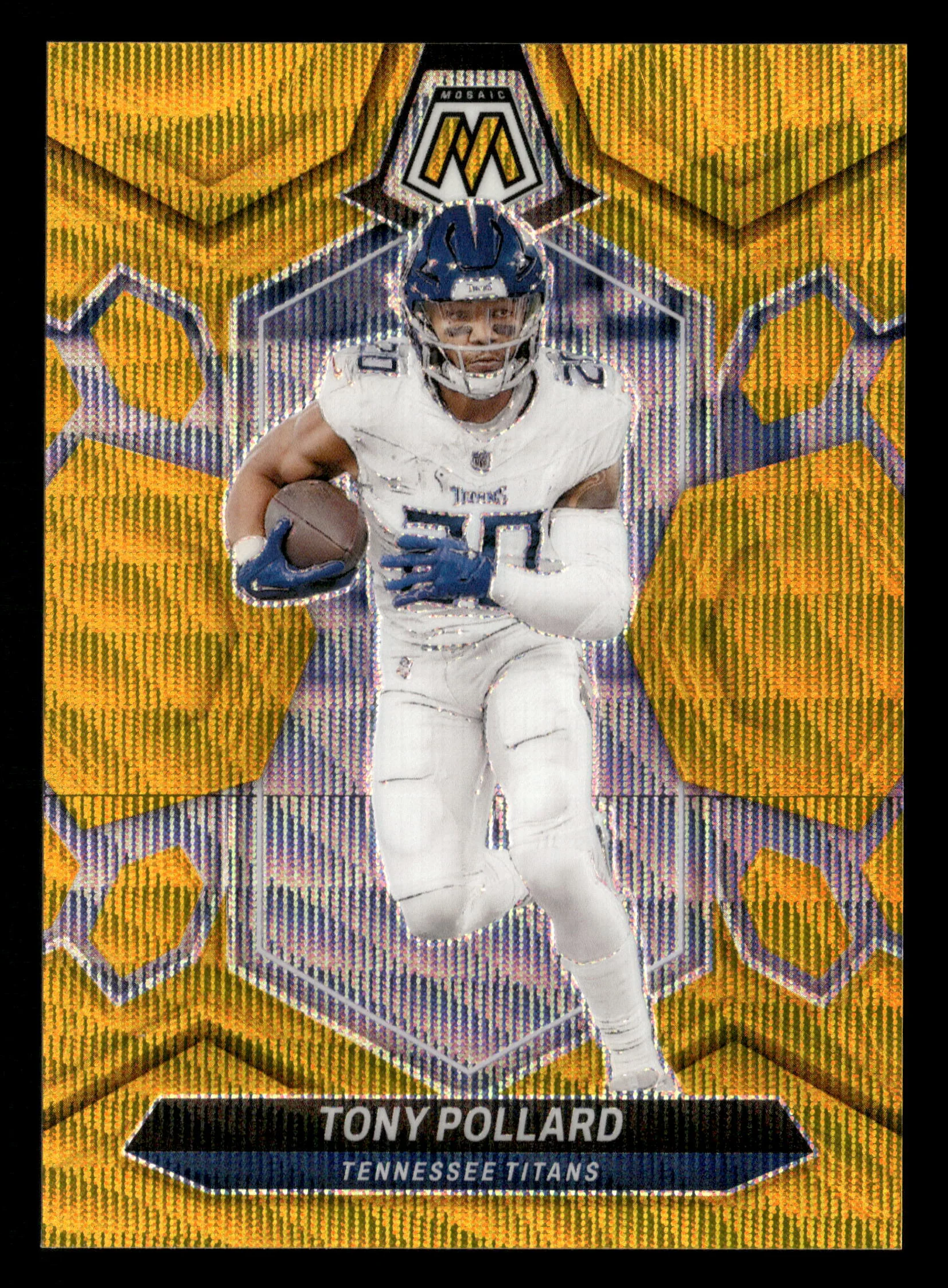 2024 Panini Mosaic #212 Tony Pollard Mosaic Gold Wave #/17