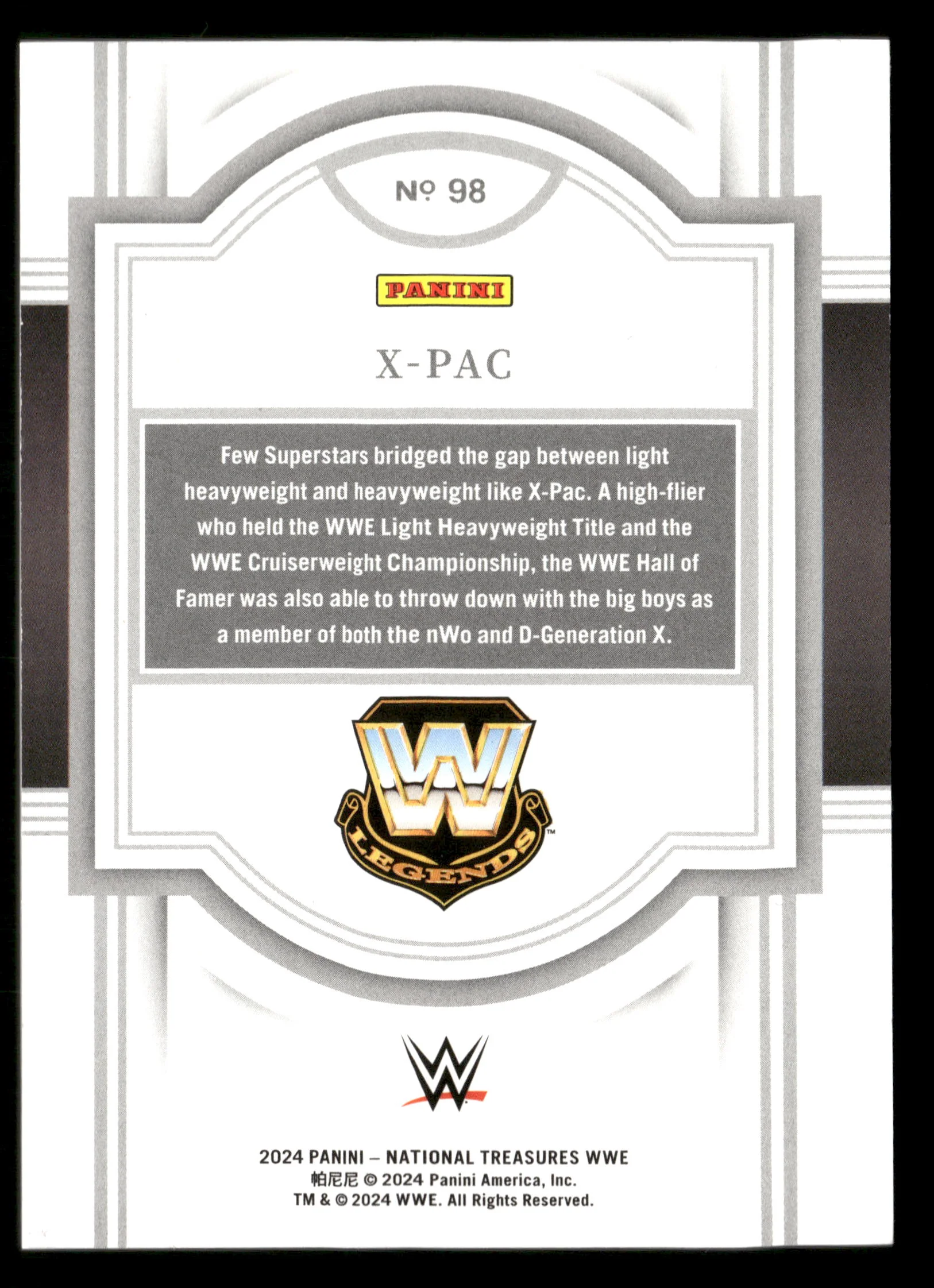 2024 Panini National Treasures WWE #98 X-Pac Emerald #/5 - Image 2