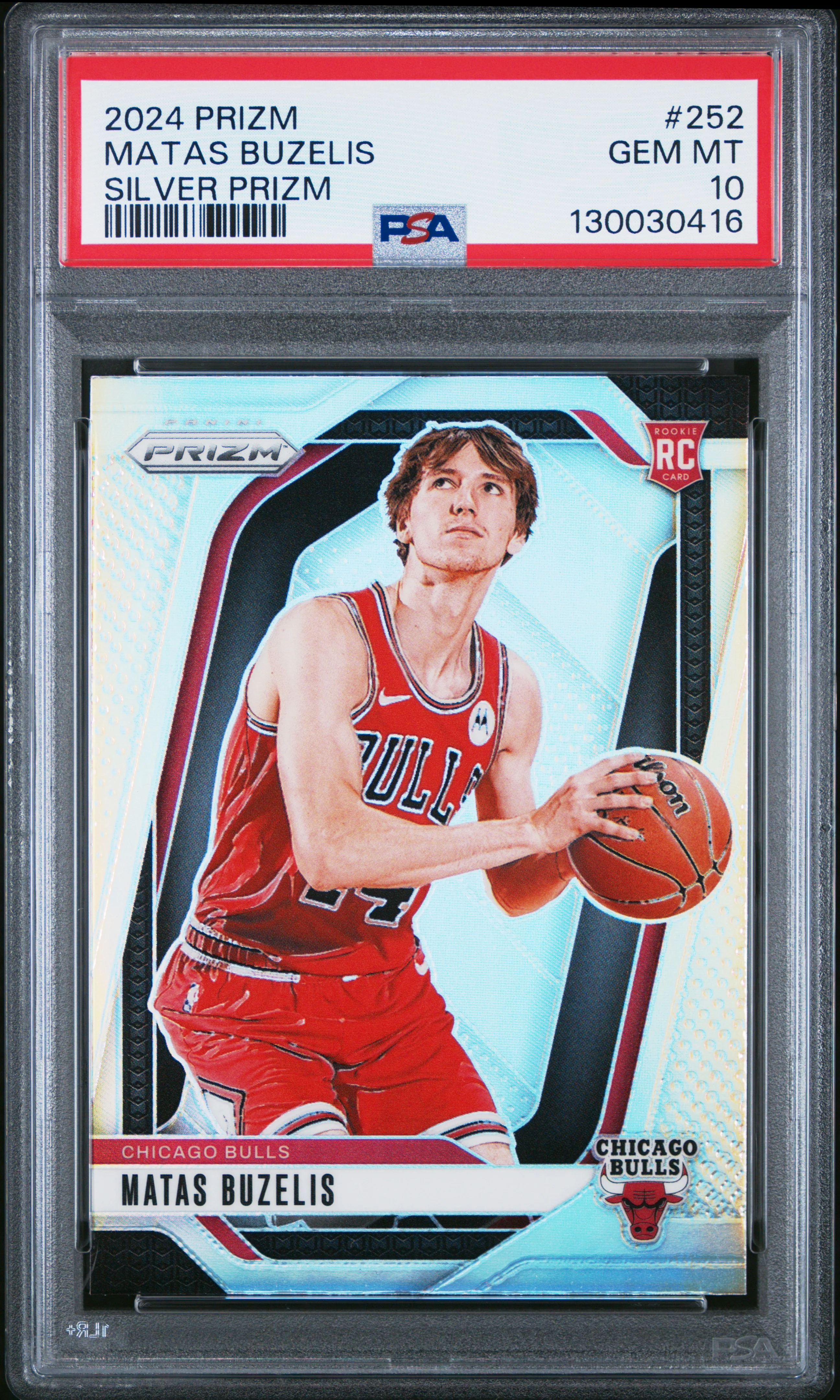 2024 Panini Prizm #252 Matas Buzelis Silver Prizm PSA 10