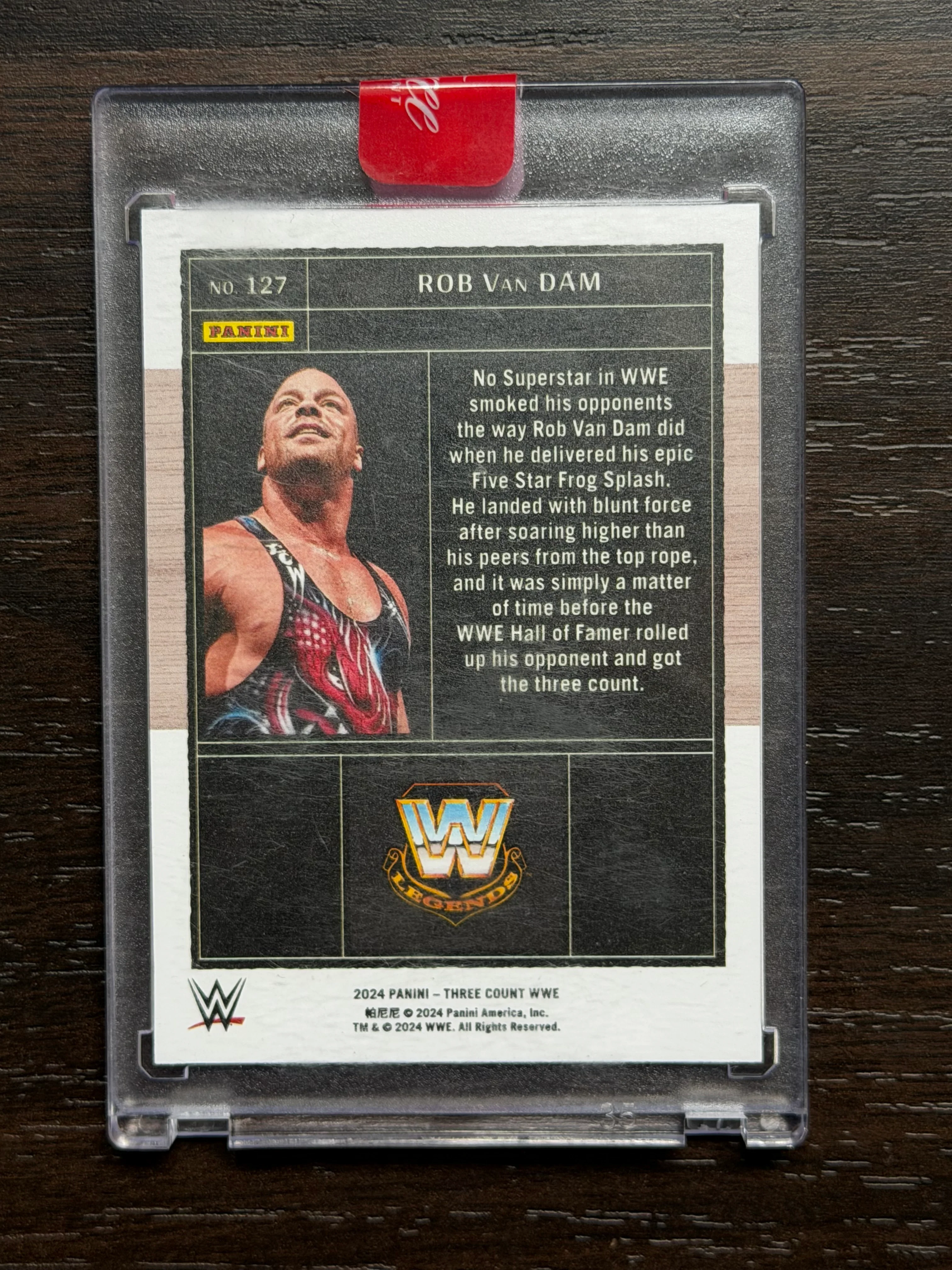 2024 Panini Three Count WWE #127 Rob Van Dam /40 - Image 2