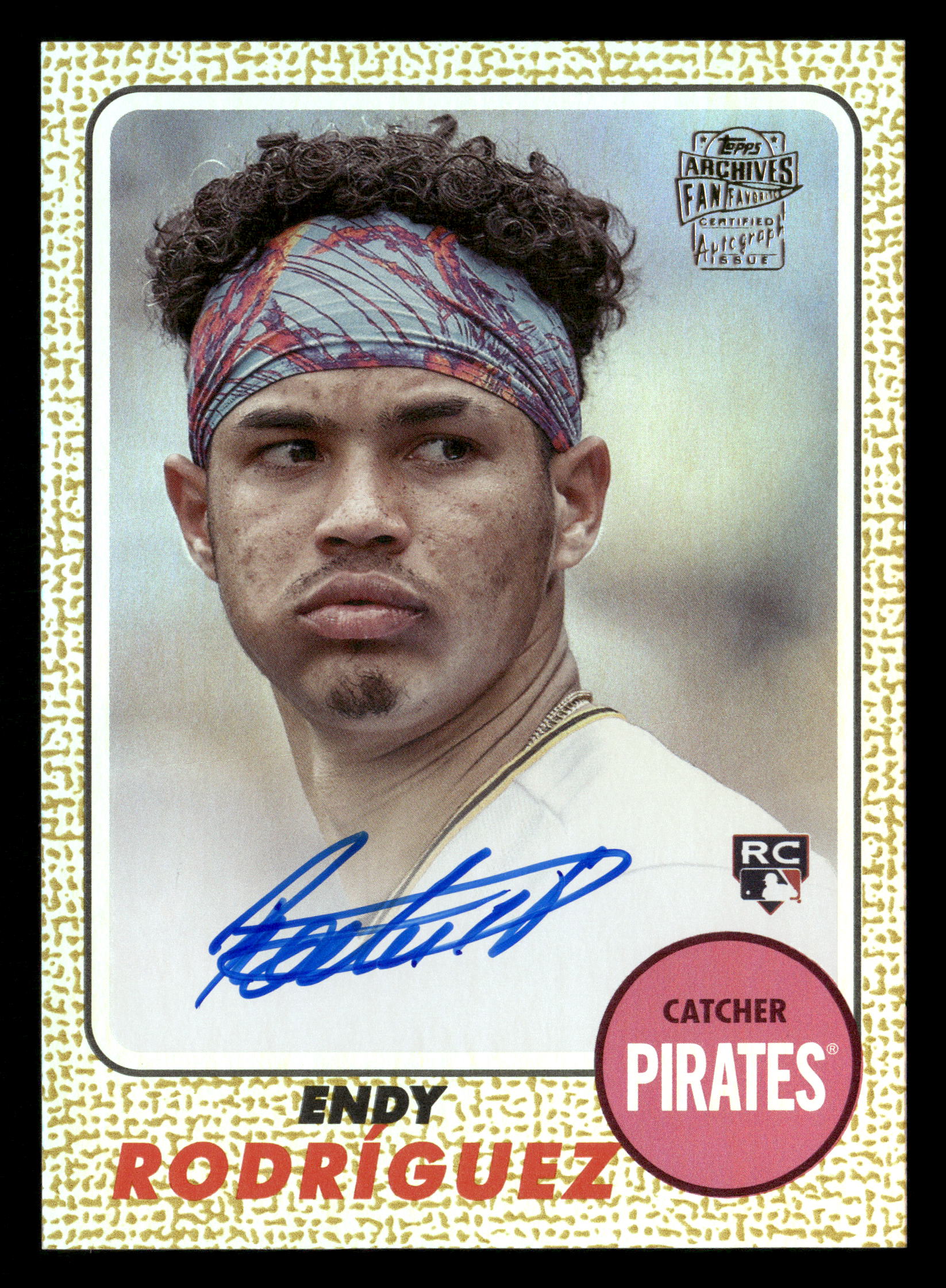 2024 Topps Archives Endy Rodriguez RC Auto Gold 47/50 SP