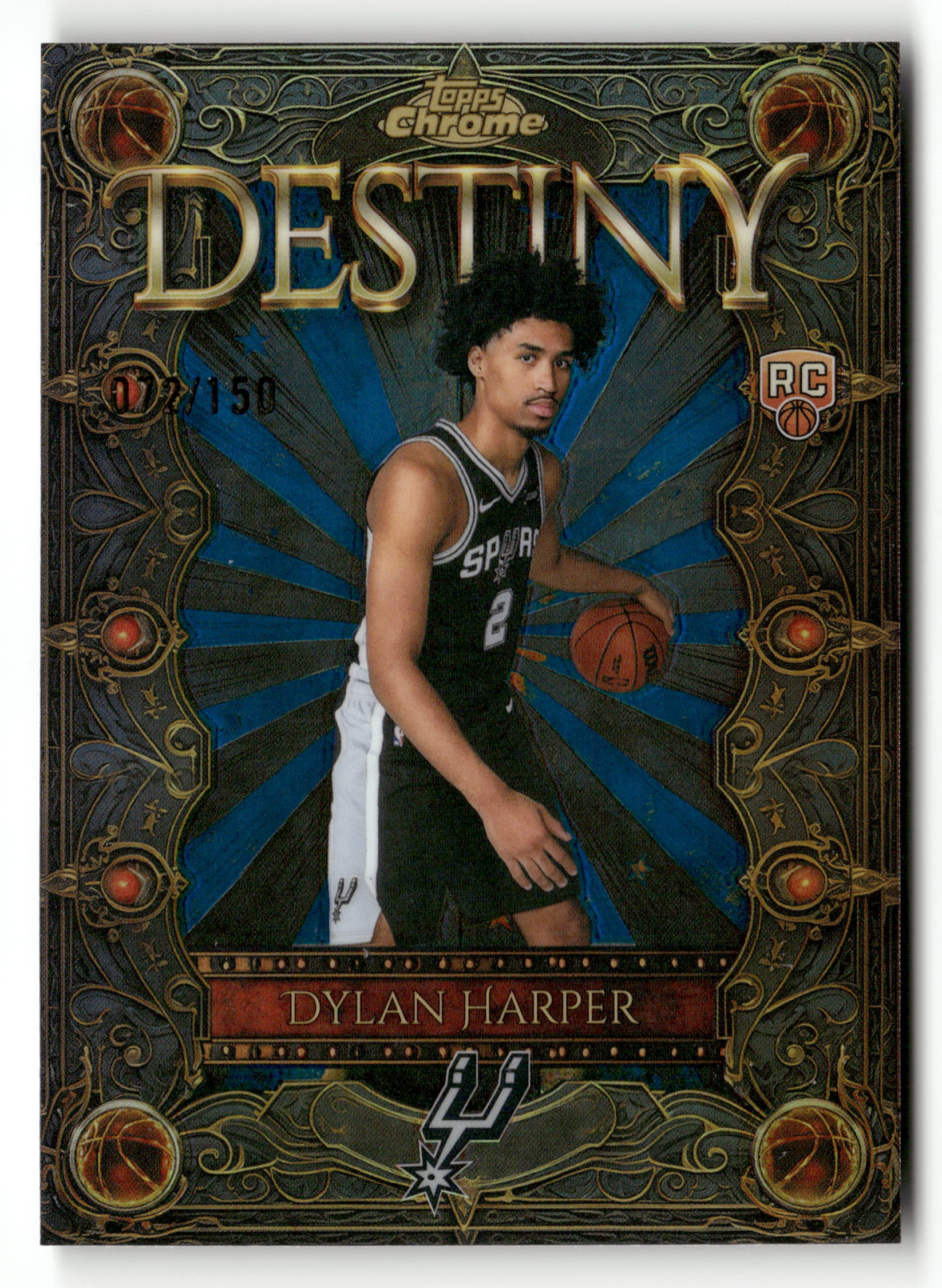 2025-26 Chrome #D-2 Destiny Blue Refractor Dylan Harper RC /150