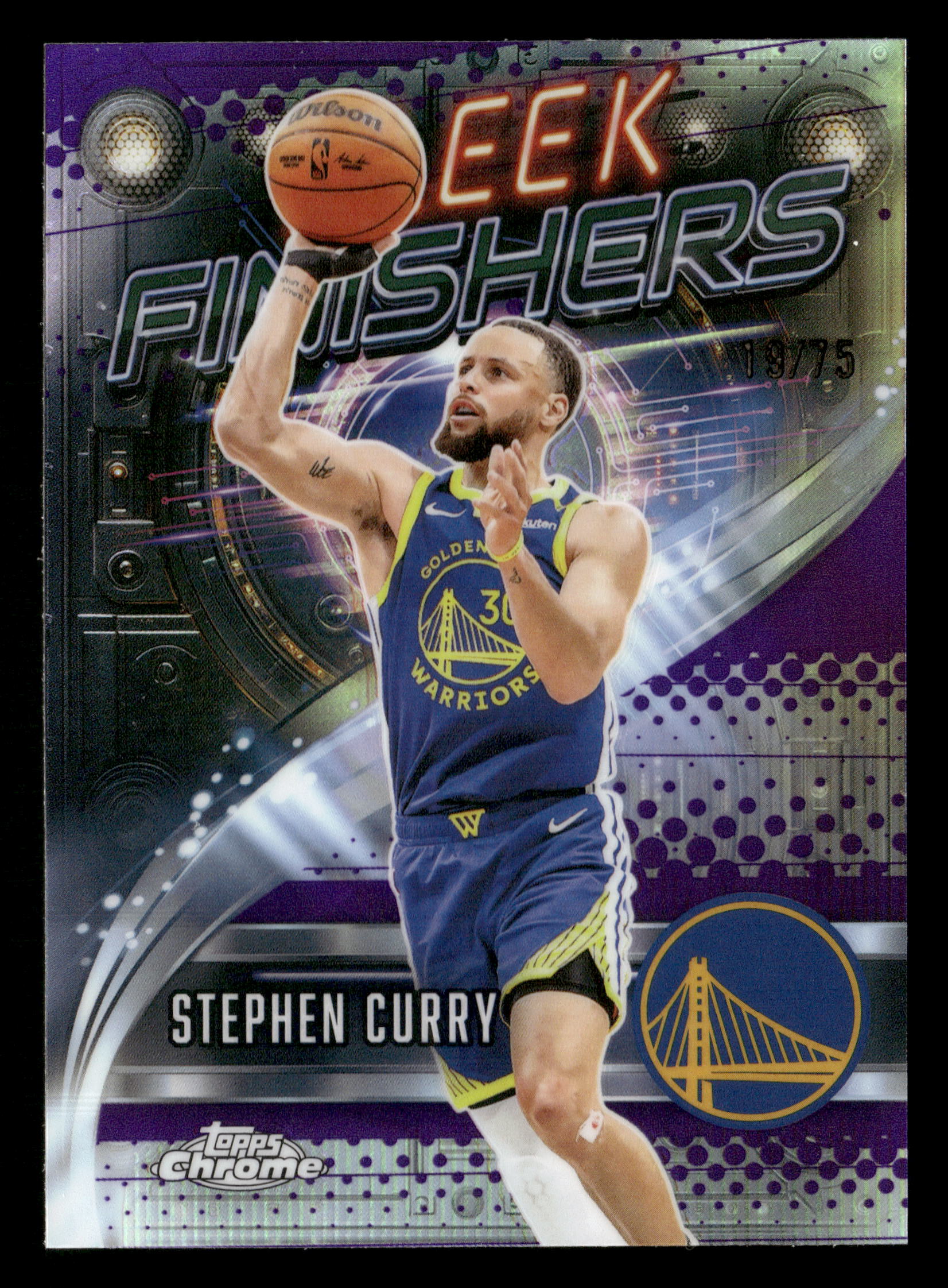 2025-26 Chrome #SF-1 Stephen Curry Sleek Finishers Purple Refractor /75