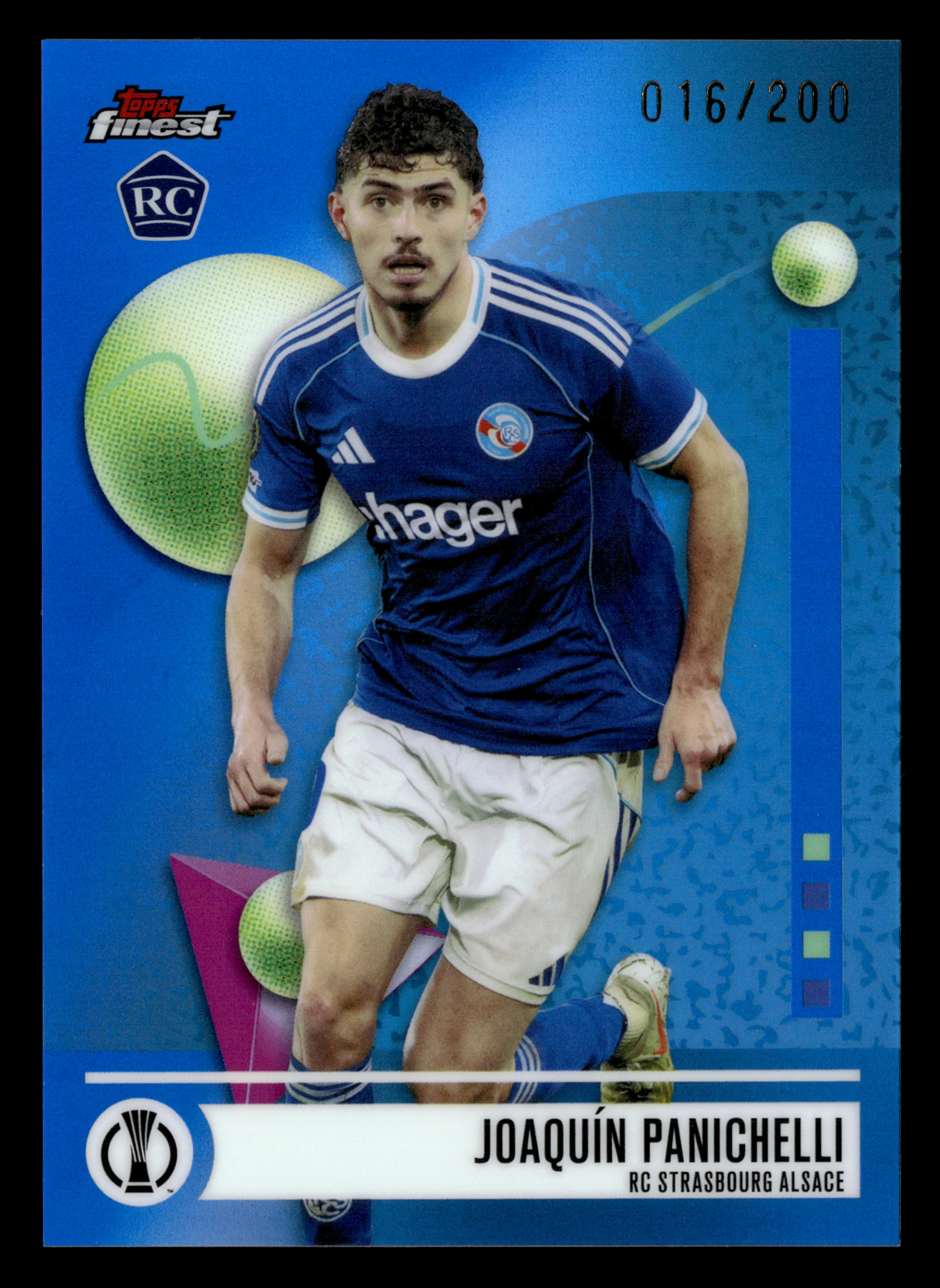 2025-26 Finest UCC #122 Joaquín Panichelli Blue Refractor #/200