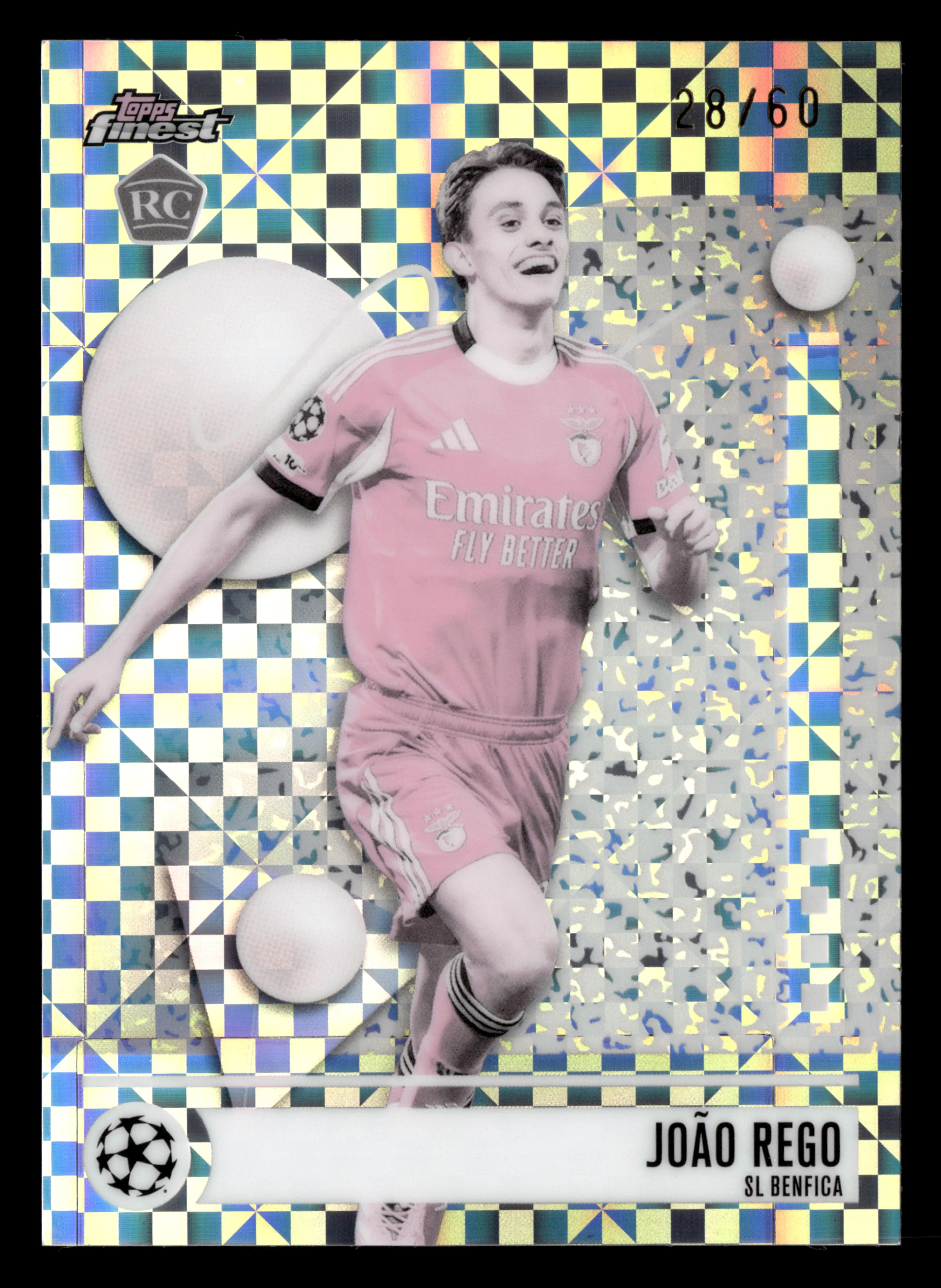 2025-26 Finest UCC #150 João Rego Pearl Checkerboard Refractor #/60