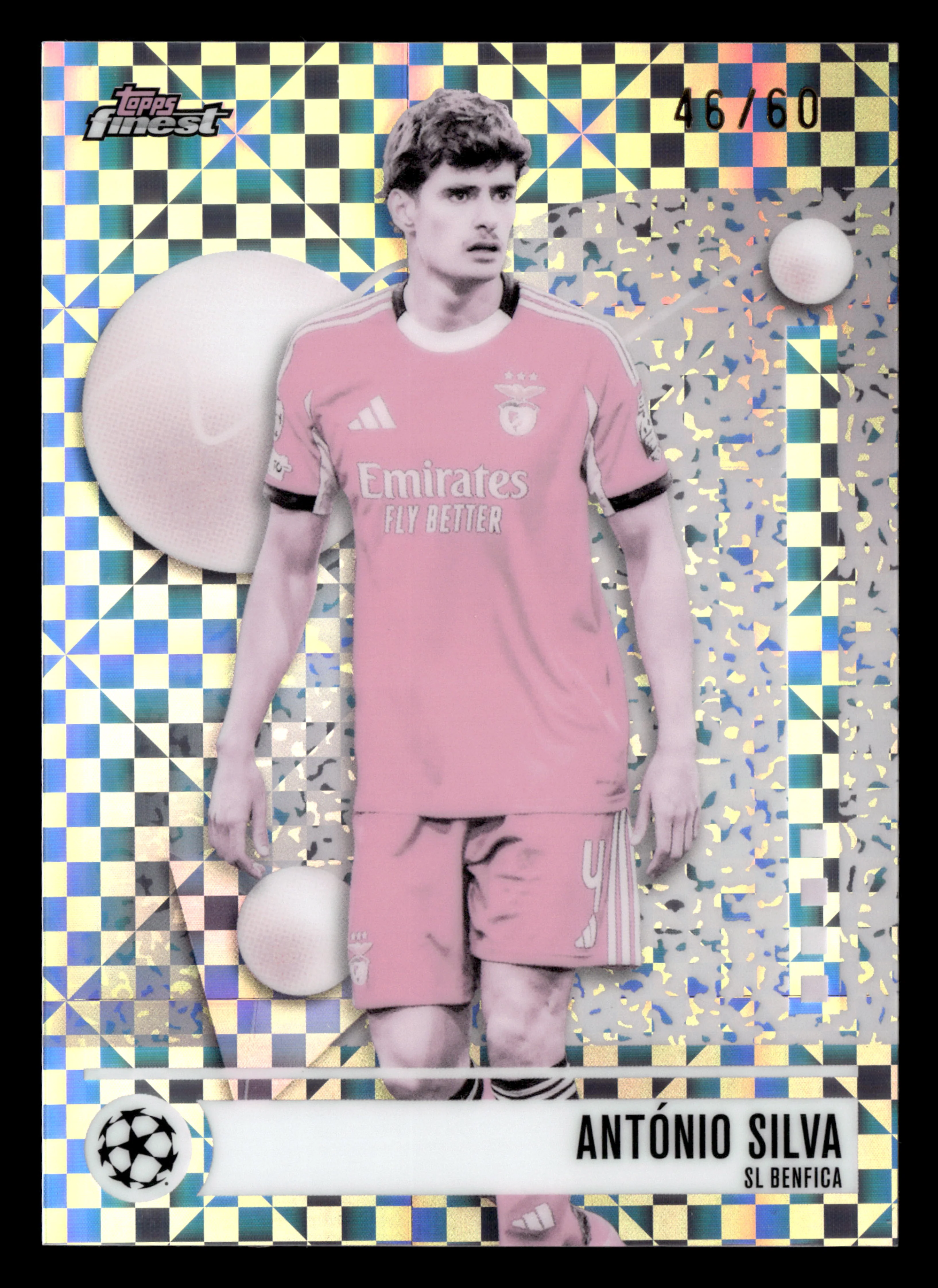 2025-26 Finest UCC #173 António Silva Pearl Checkerboard Refractor #/60