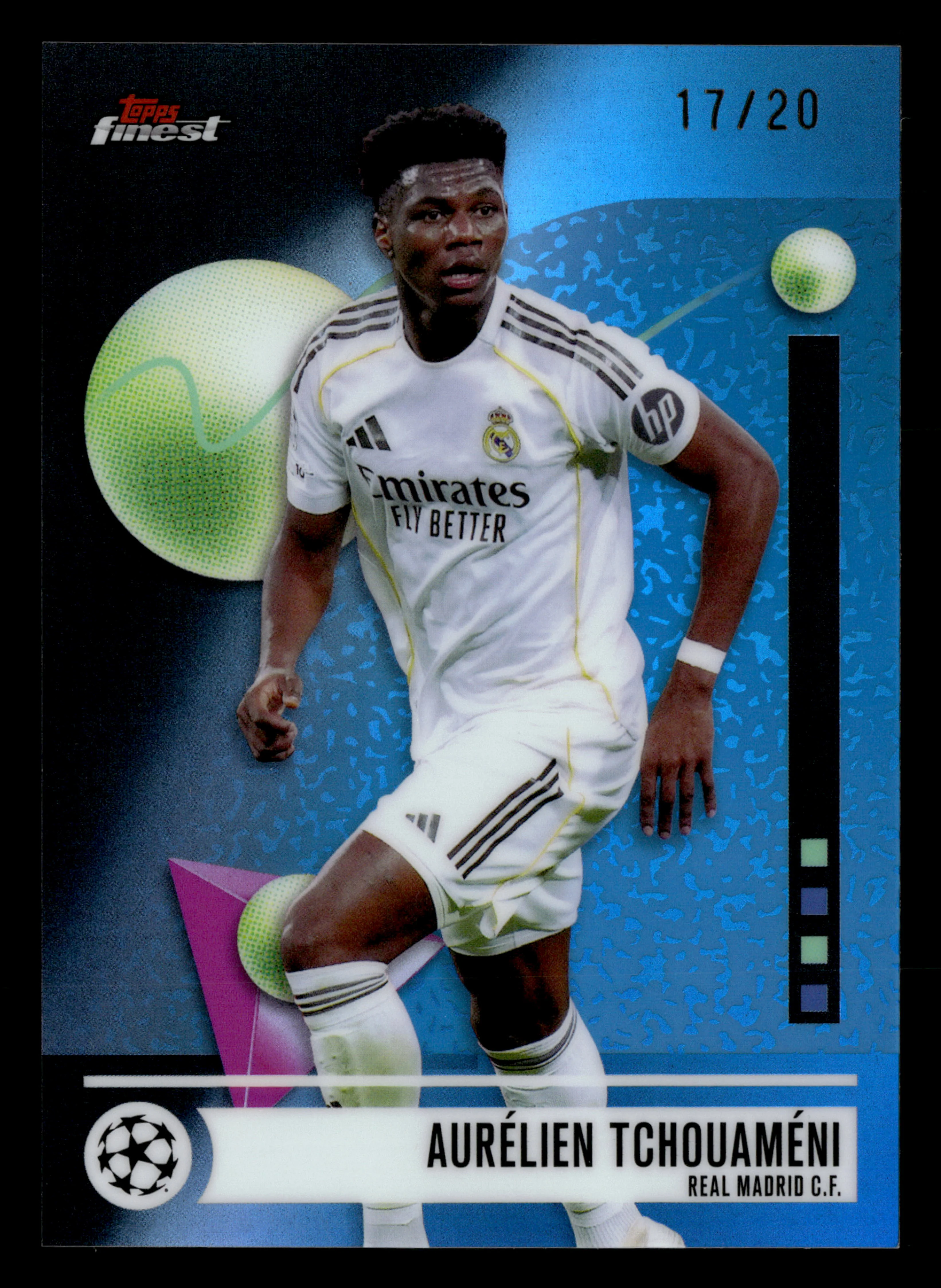2025-26 Finest UCC #189 Aurélien Tchouaméni Black Refractor #/20