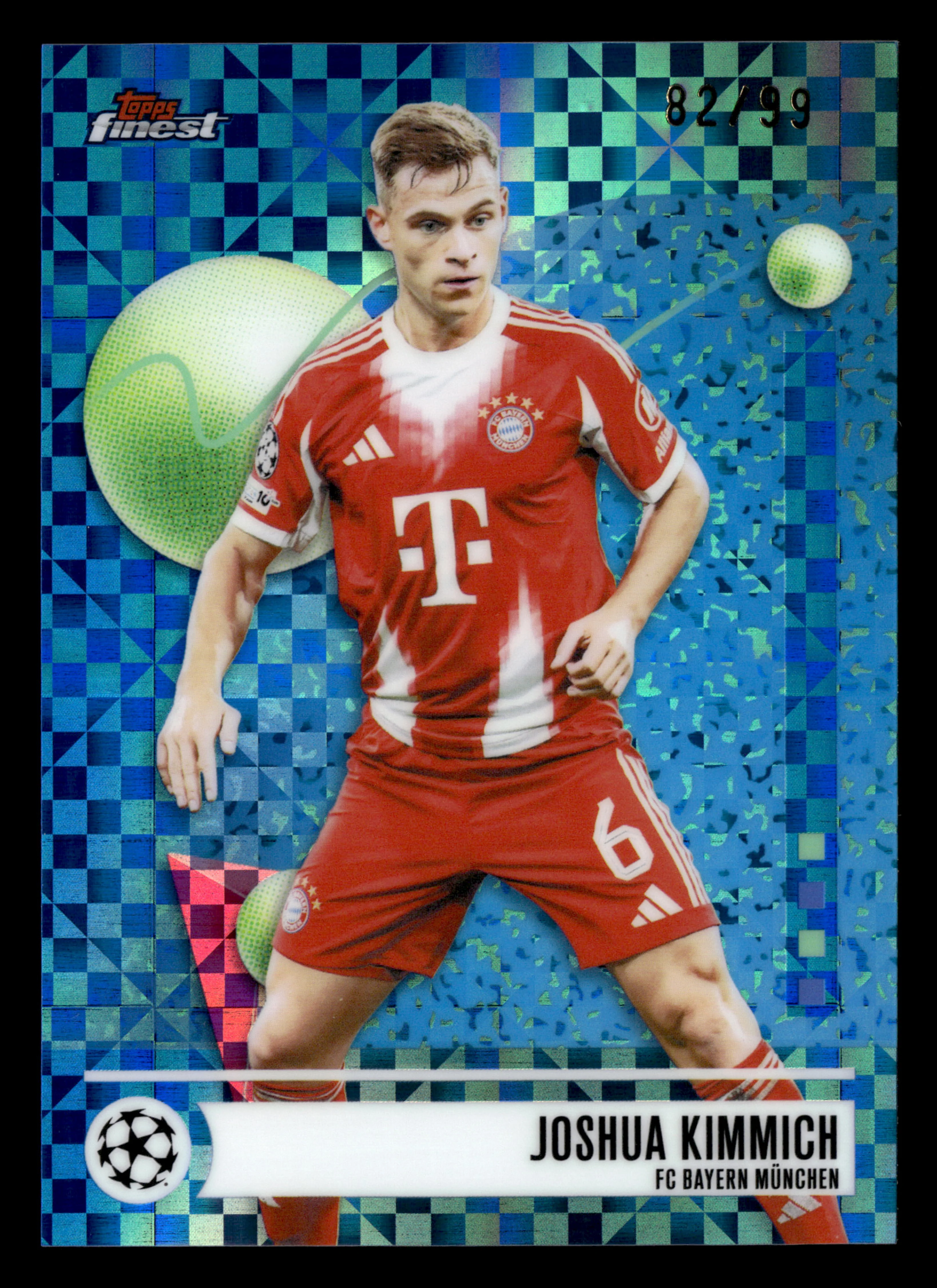 2025-26 Finest UCC #77 Joshua Kimmich Blue Checkerboard Refractor #/99