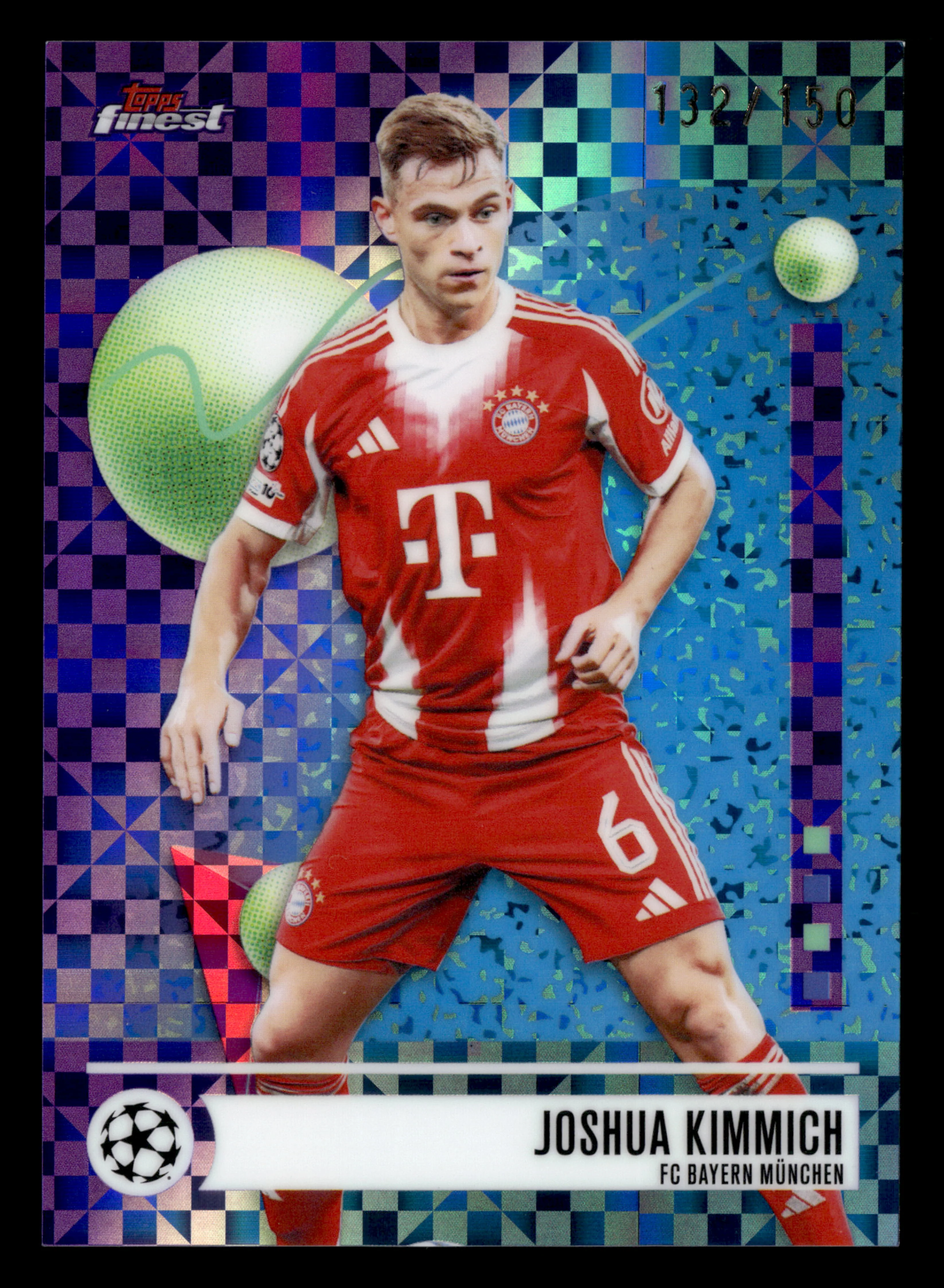 2025-26 Finest UCC #77 Joshua Kimmich Purple Checkerboard Refractor #/150