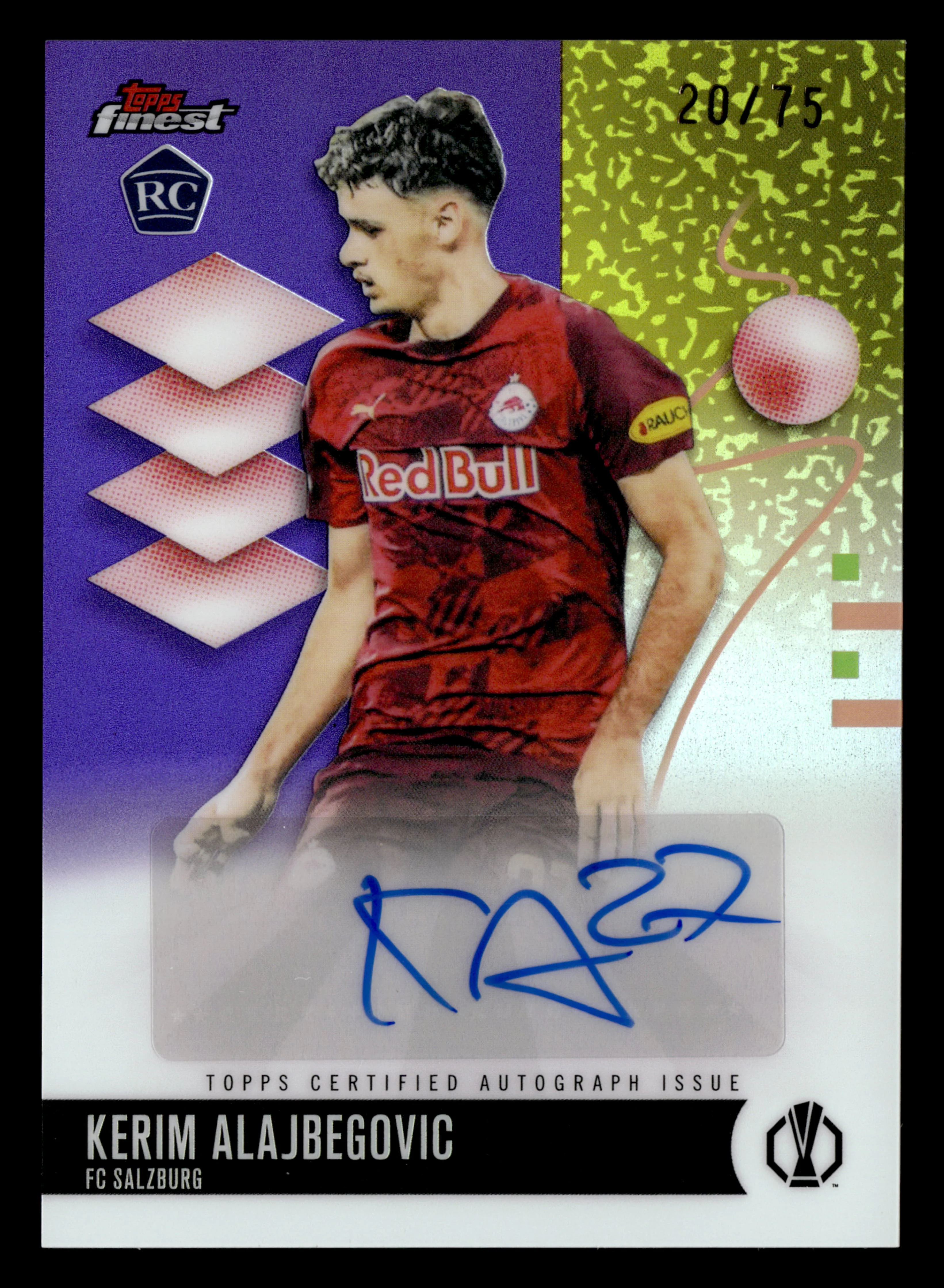 2025-26 Finest UCC #BA-KM Kerim Alajbegovic Base Auto Purple Refractor #/75