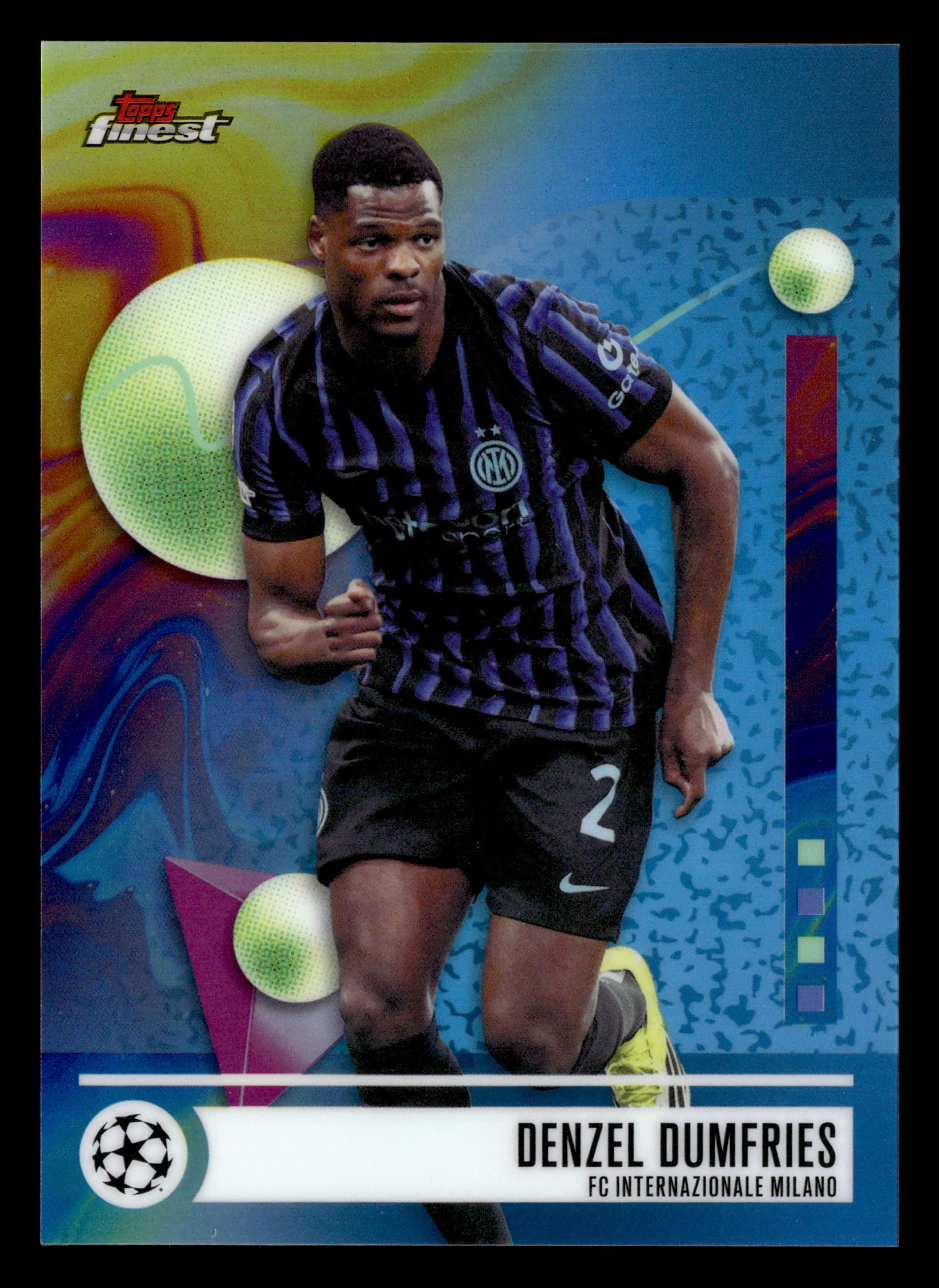 2025-26 Finest UEFA Club Competitions #15 Denzel Dumfries Oil Spill Refractor