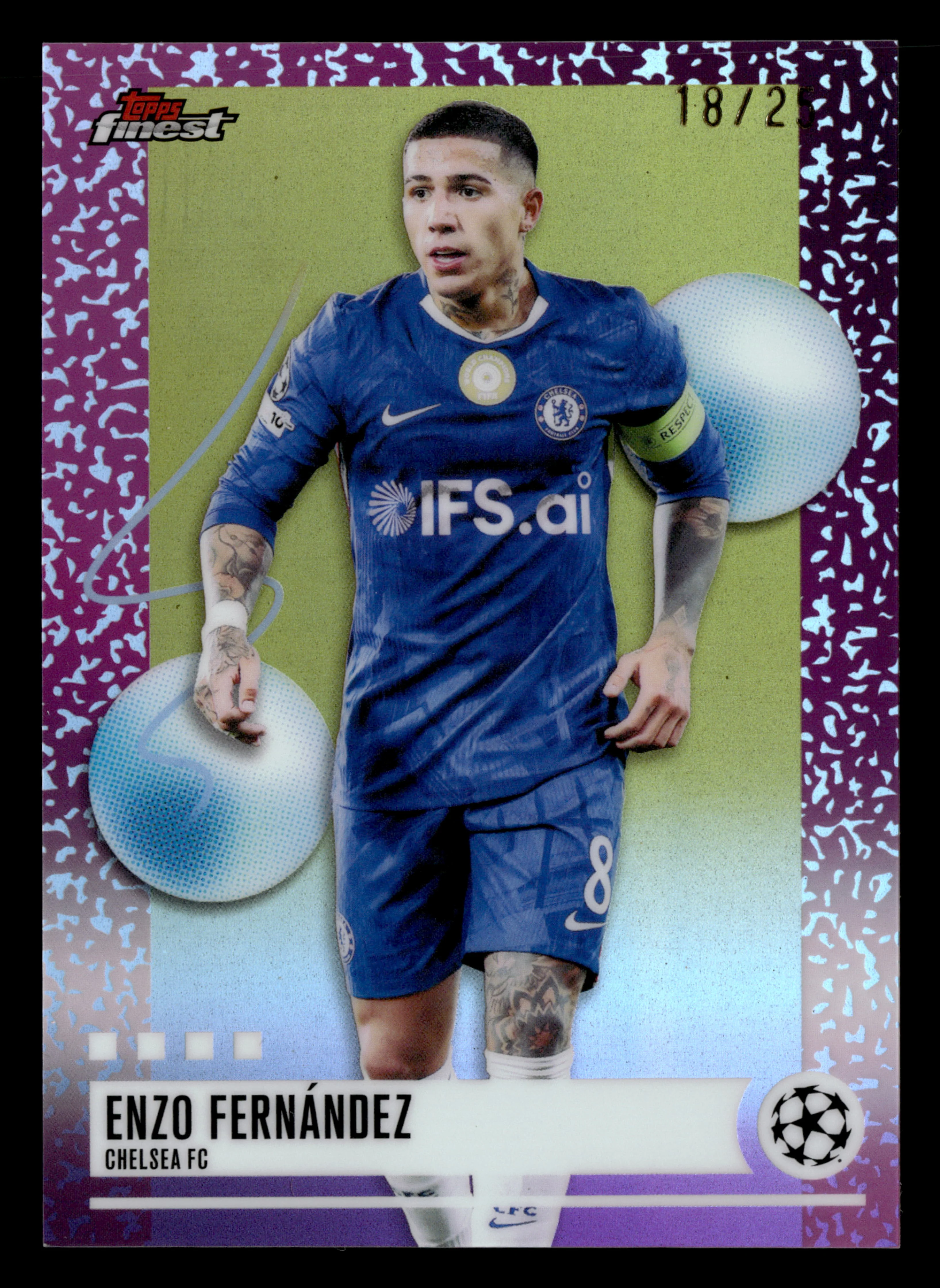 2025-26 Finest UEFA Club Competitions #231 Enzo Fernández Gold Refractor #/25