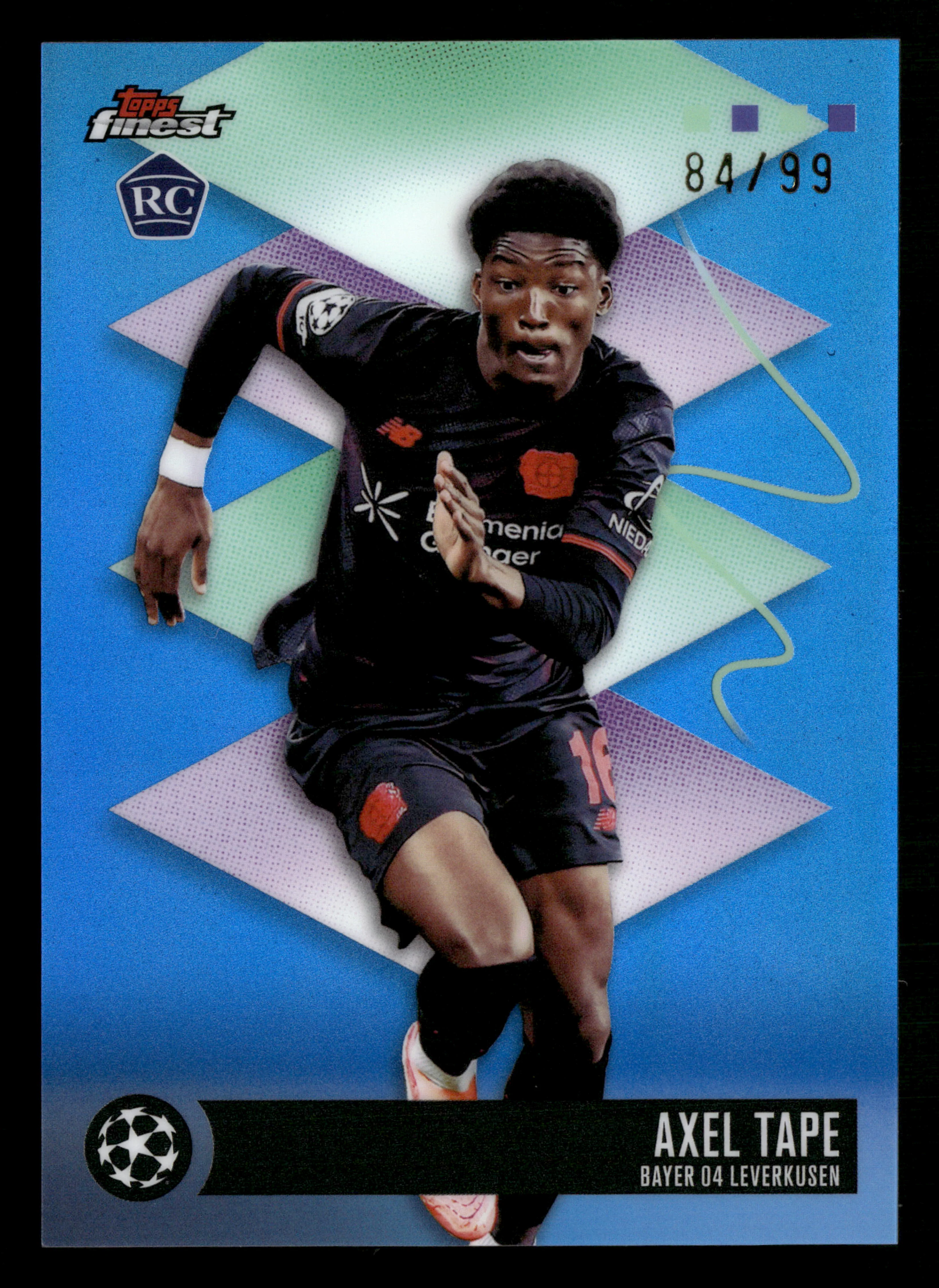 2025-26 Finest UEFA Club Competitions #435 Axel Tape Blue Refractor #/99