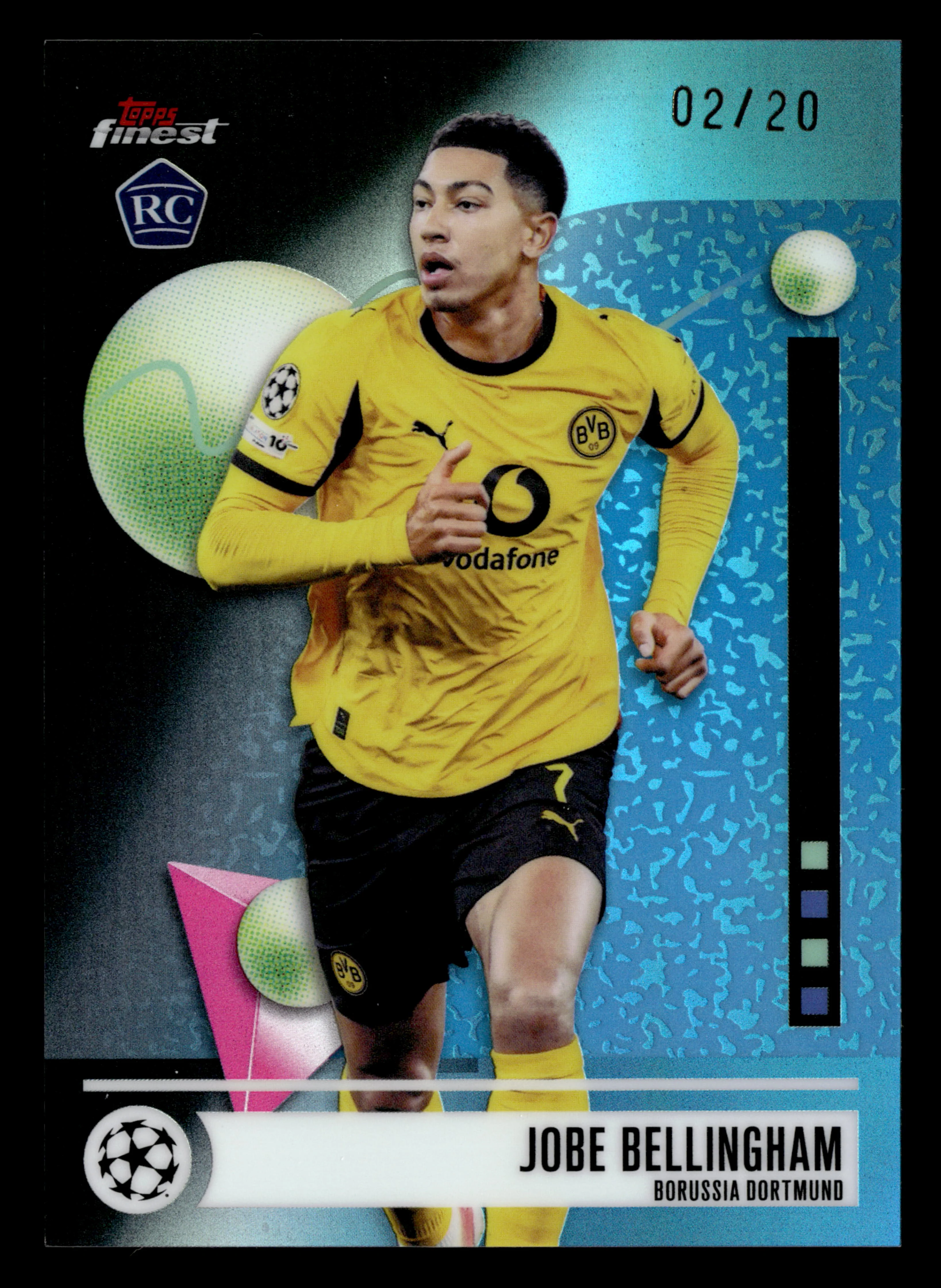 2025-26 Finest UEFA Club Competitions #92 Jobe Bellingham Black Refractor #/20