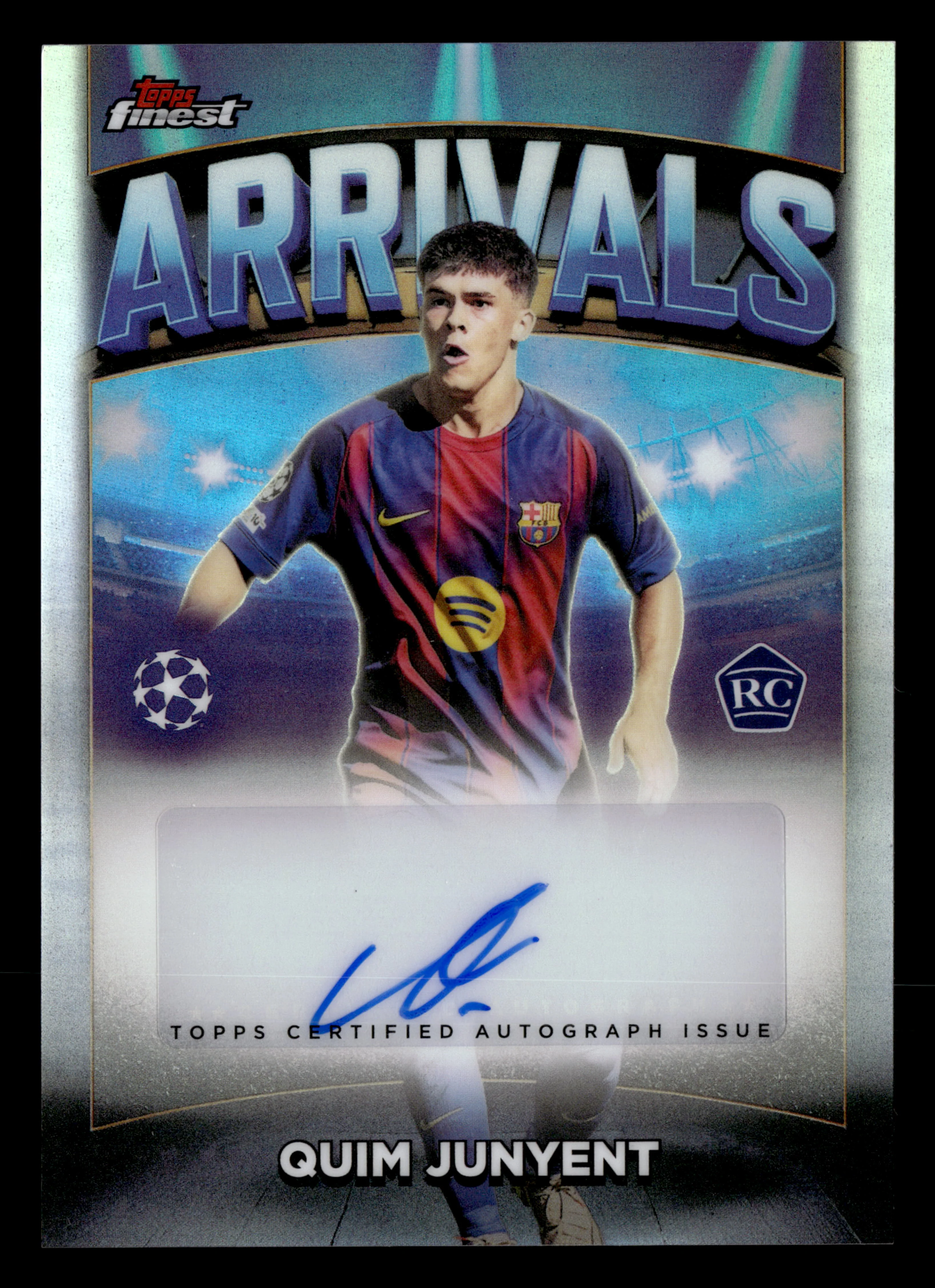 2025-26 Finest UEFA Club Competitions #AA-QJ Quim Junyent Arrivals Autographs