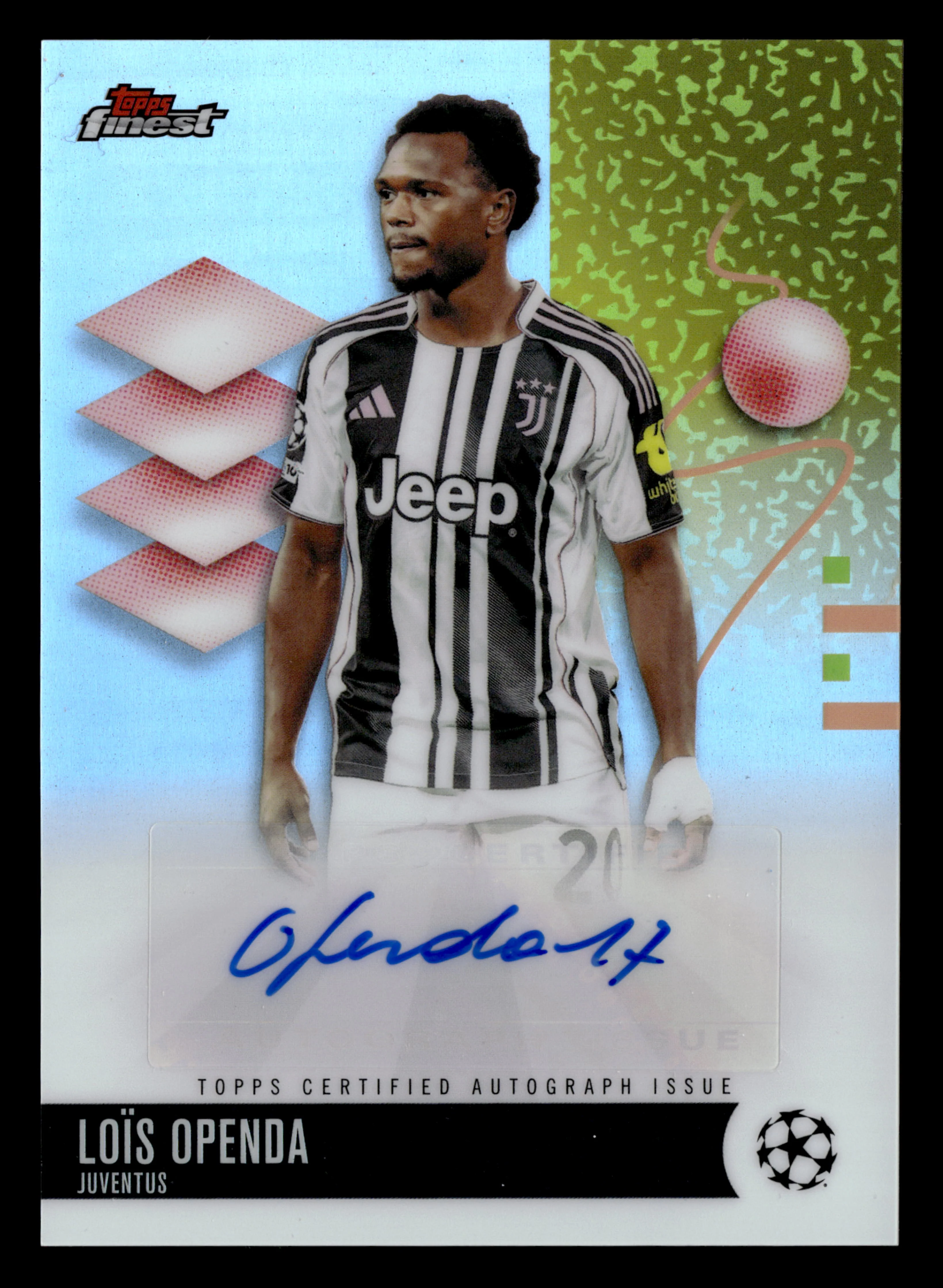2025-26 Finest UEFA Club Competitions #BA-LO Loïs Openda Base Autographs