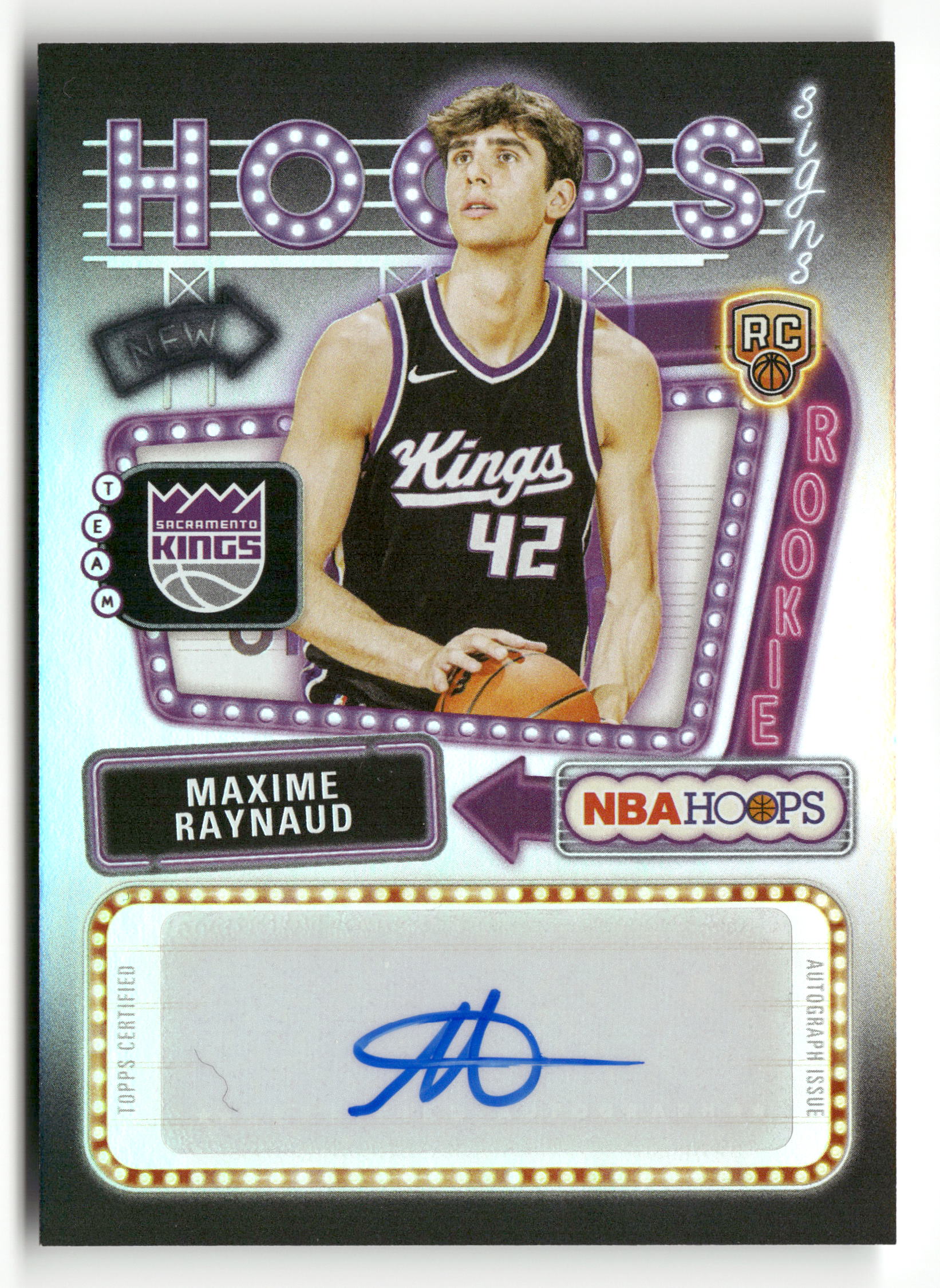2025-26 Hoops #HFS-MR Maxime Raynaud Hoops Rookie First Signs