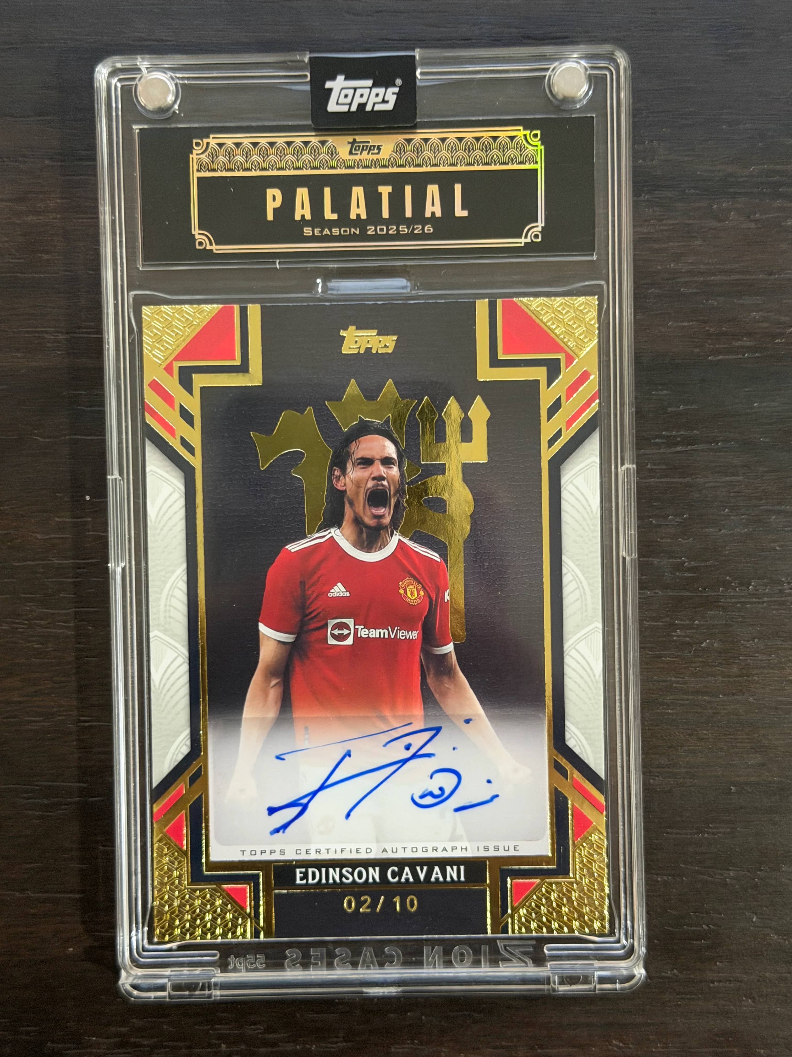 2025-26 Manchester United Palatial PD-CA Edinson Cavani /10 Auto Palatial Devil Auto