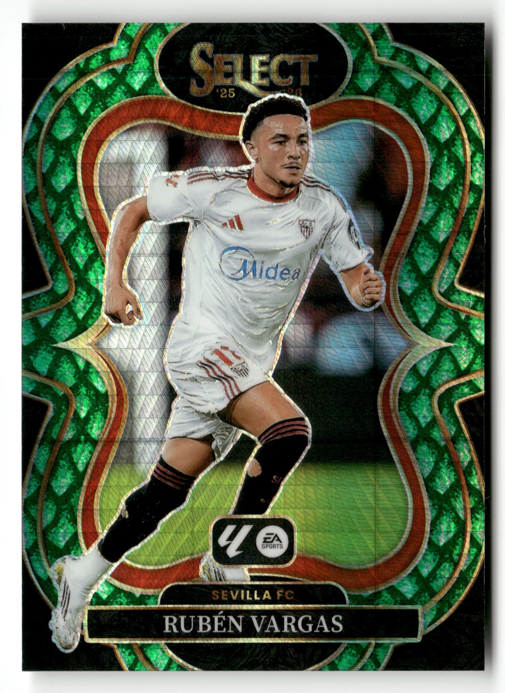 2025-26 Panini Select La Liga #190 Ruben Vargas Jade Dragon Scale #/28