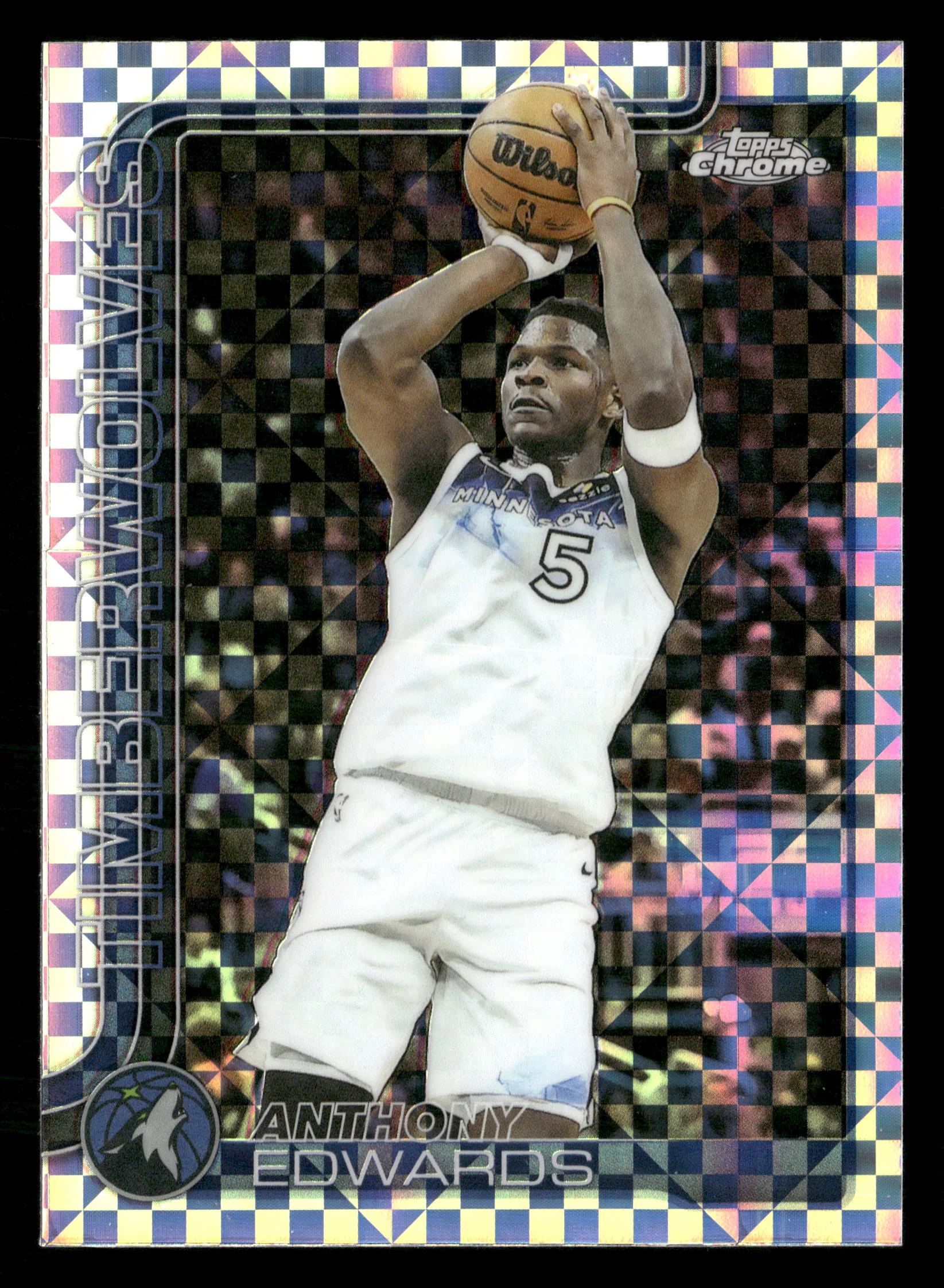 2025-26 Topps Chrome #151 Anthony Edwards X-Fractor