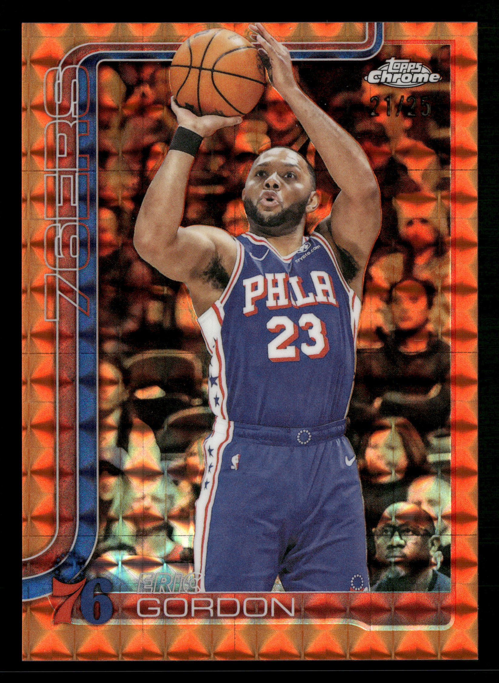 2025-26 Topps Chrome #184 Eric Gordon Orange Geometric Refractor #/25